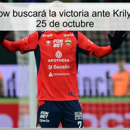 CSKA Moscow buscará la victoria ante Krilya Sovetov el 25 de octubre