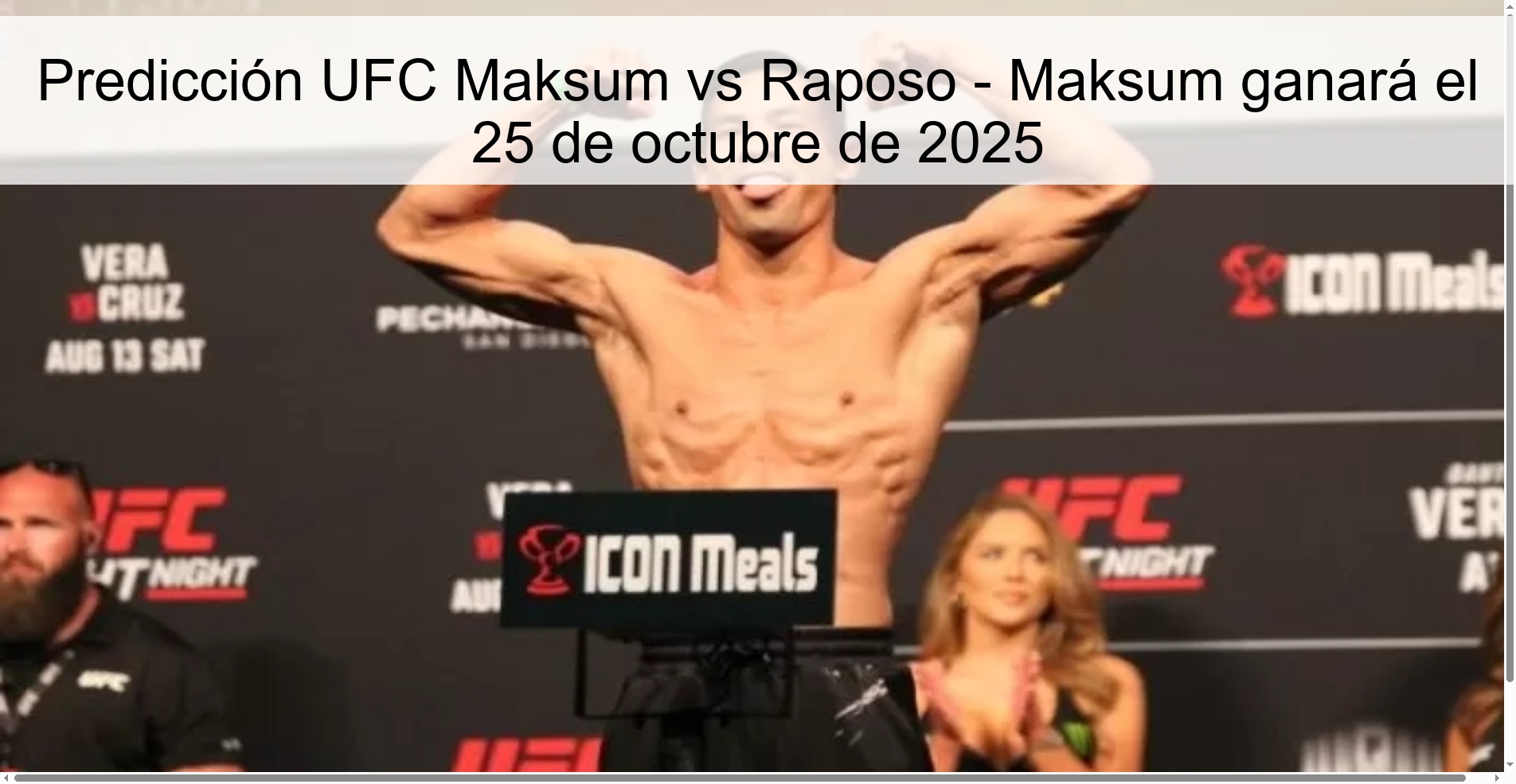 UFC Maksum vs Raposo Prediction – Maksum will win on October 25, 2025