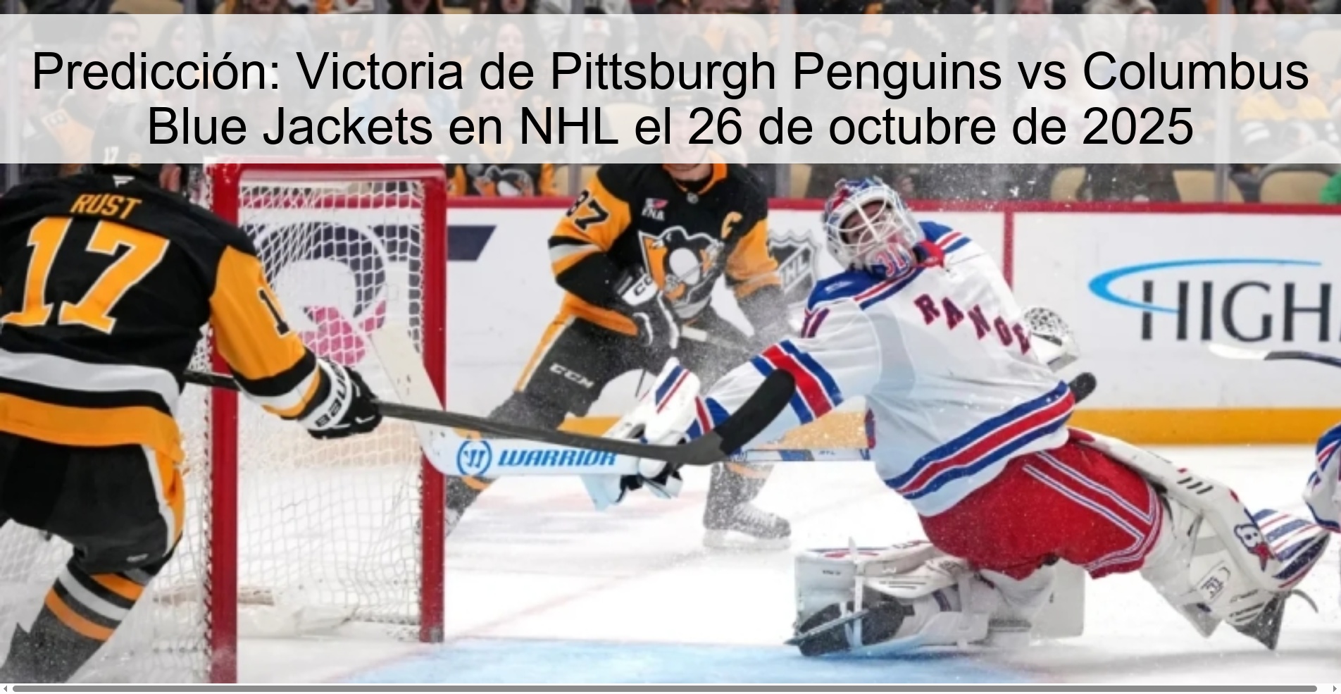 Predicción: Victoria de Pittsburgh Penguins vs Columbus Blue Jackets en NHL el 26 de octubre de 2025 1 Predicción: Victoria de Pittsburgh Penguins vs Columbus Blue Jackets en NHL el 26 de octubre de 2025