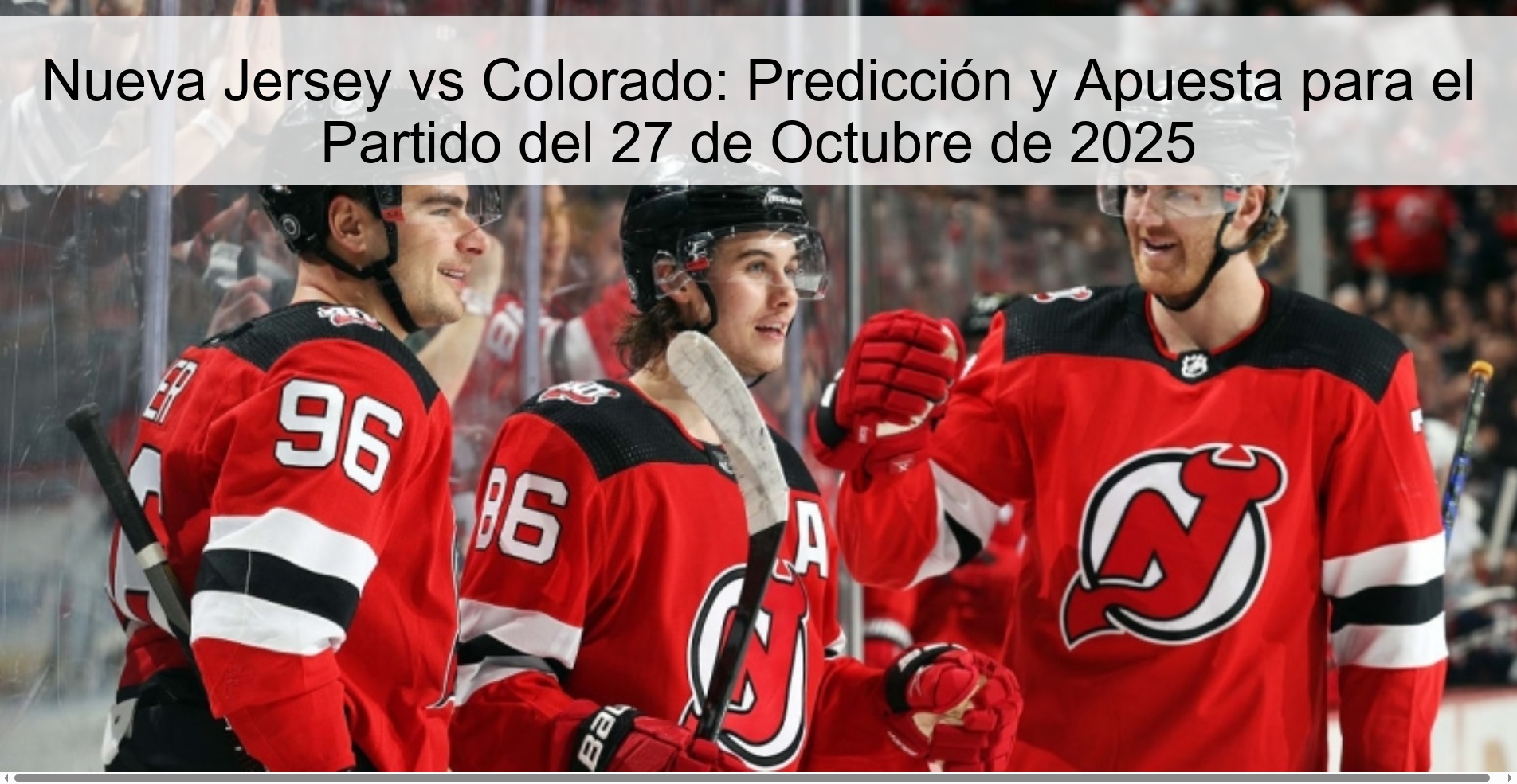 Nueva Jersey vs Colorado: Predicción y Apuesta para el Partido del 27 de Octubre de 2025 1 316794