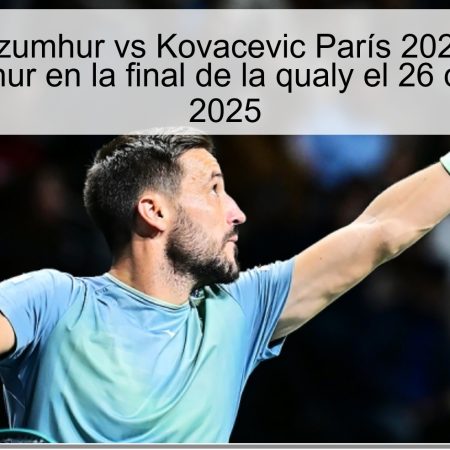 Predicción Dzumhur vs Kovacevic París 2025: victoria de Damir Dzumhur en la final de la qualy el 26 de octubre de 2025