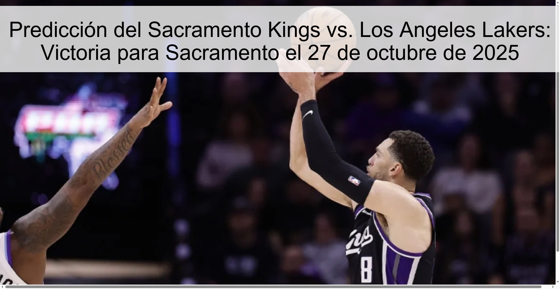 Sacramento Kings vs. Prediction Los Angeles Lakers: Victory for Sacramento on October 27, 2025