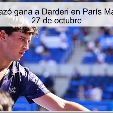 Predicción Kazó gana a Darderi en París Masters 2025 – 27 de octubre