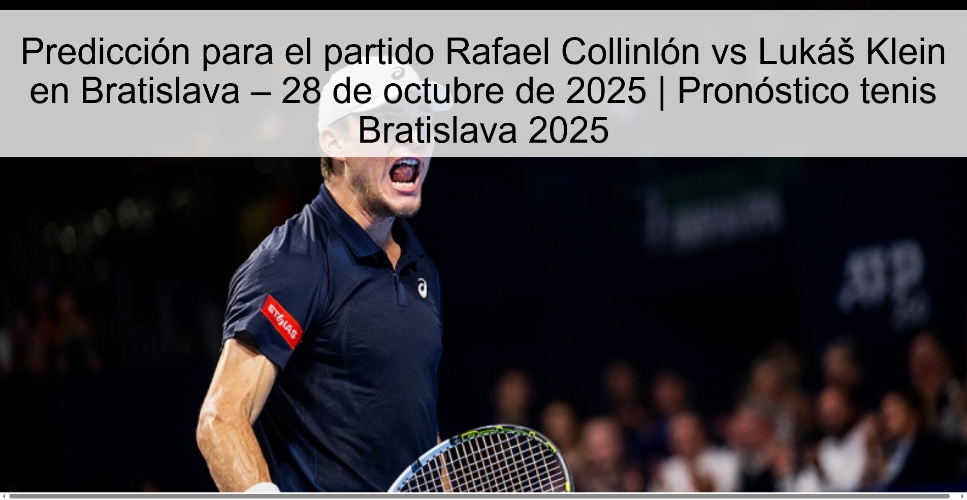 Prediction for the match Rafael Collinlón vs Lukáš Klein in Bratislava – October 28, 2025 | Bratislava tennis prediction 2025 1 317564