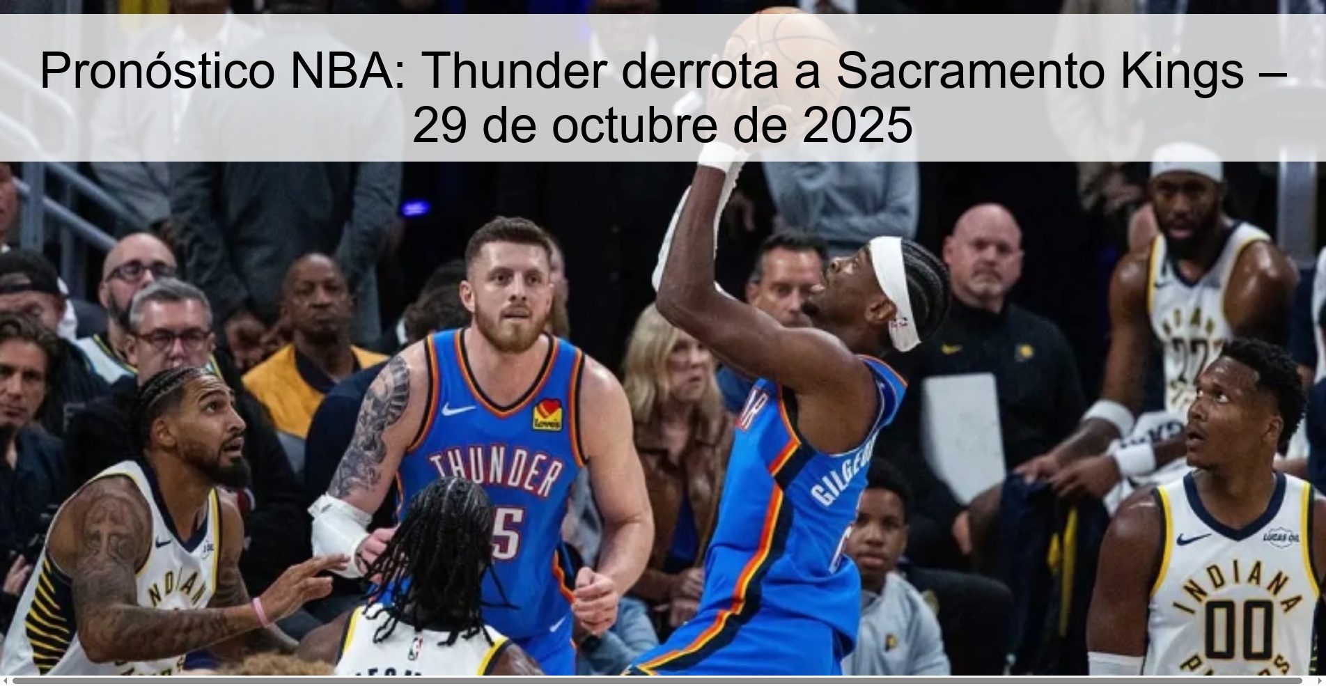 NBA Prediction: Thunder defeats Sacramento Kings – October 29, 2025