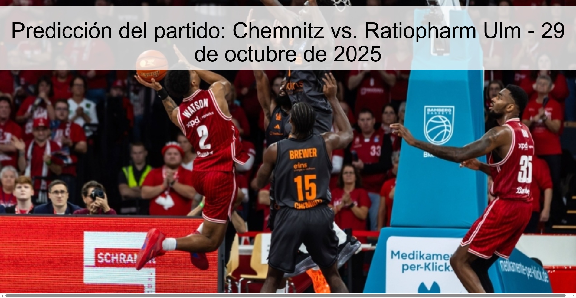 Predicción del partido: Chemnitz vs. Ratiopharm Ulm - 29 de octubre de 2025 1 Predicción del partido: Chemnitz vs. Ratiopharm Ulm - 29 de octubre de 2025