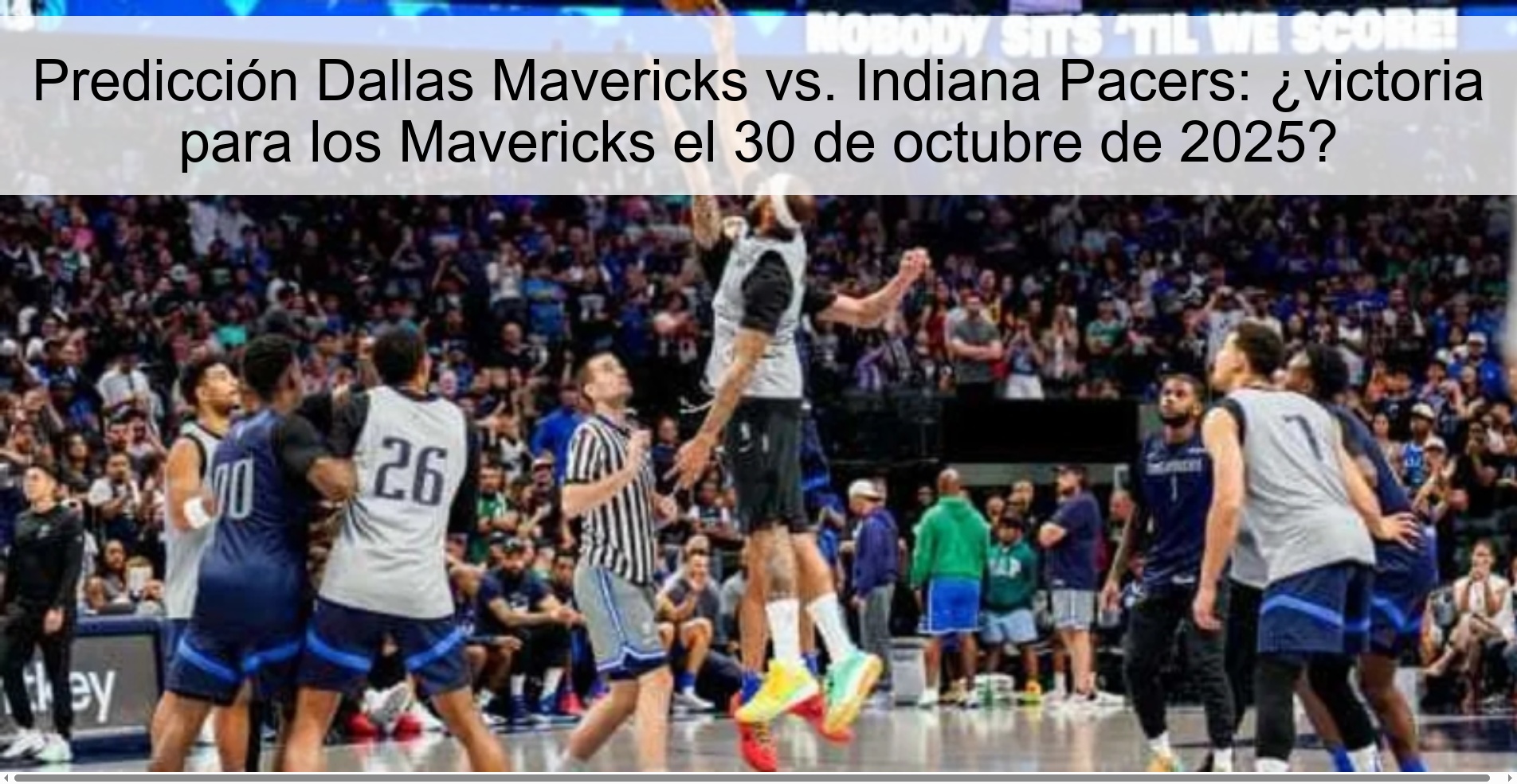 Predicción Dallas Mavericks vs. Indiana Pacers: ¿victoria para los Mavericks el 30 de octubre de 2025? 1 318010