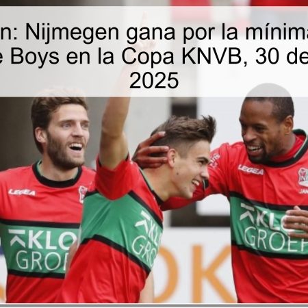 Predicción: Nijmegen gana por la mínima frente a Rijnsburgse Boys en la Copa KNVB, 30 de octubre de 2025