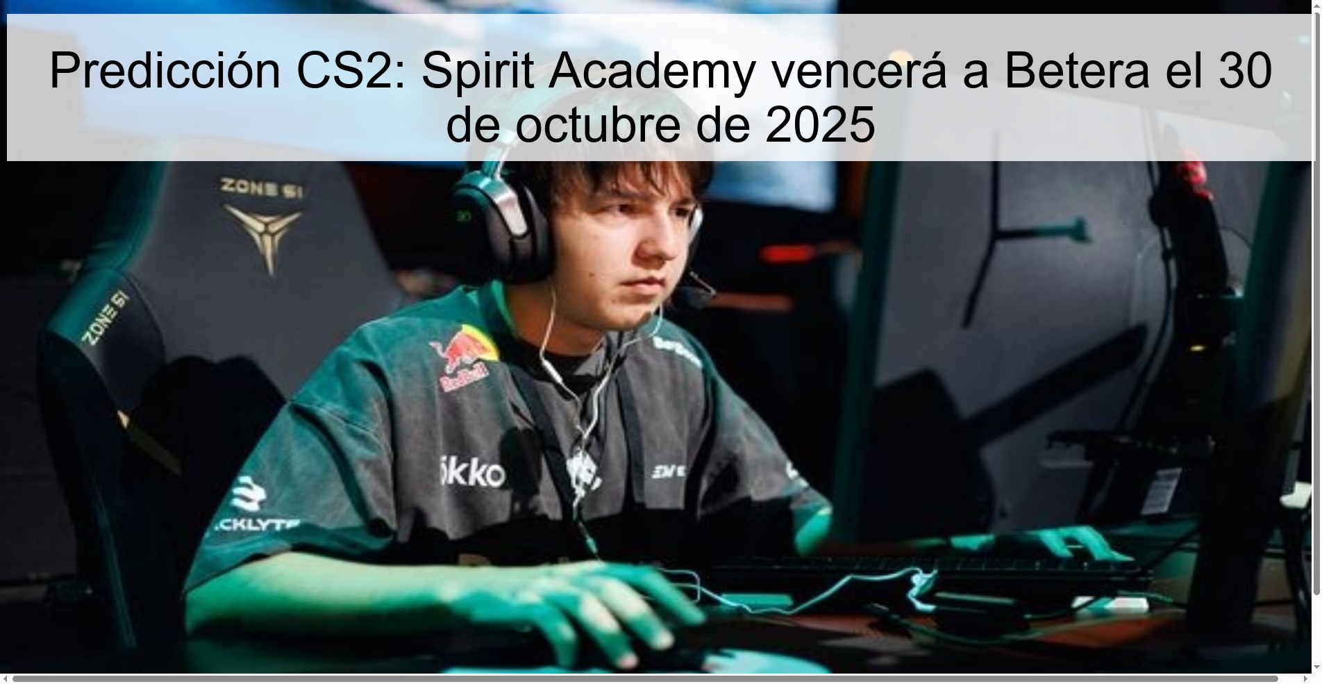 Predicción CS2: Spirit Academy vencerá a Betera el 30 de octubre de 2025