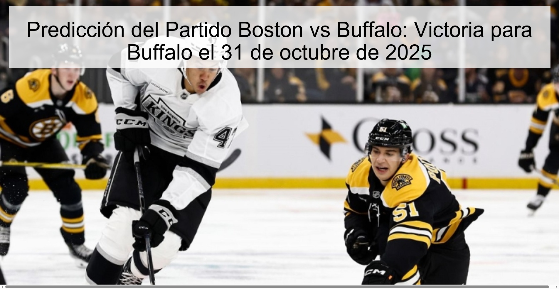 Boston vs Buffalo Match Prediction: Victory for Buffalo on October 31, 2025