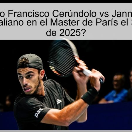 Pronóstico Francisco Cerúndolo vs Jannik Sinner: ¿Ganará el italiano en el Master de París el 30 de octubre de 2025?