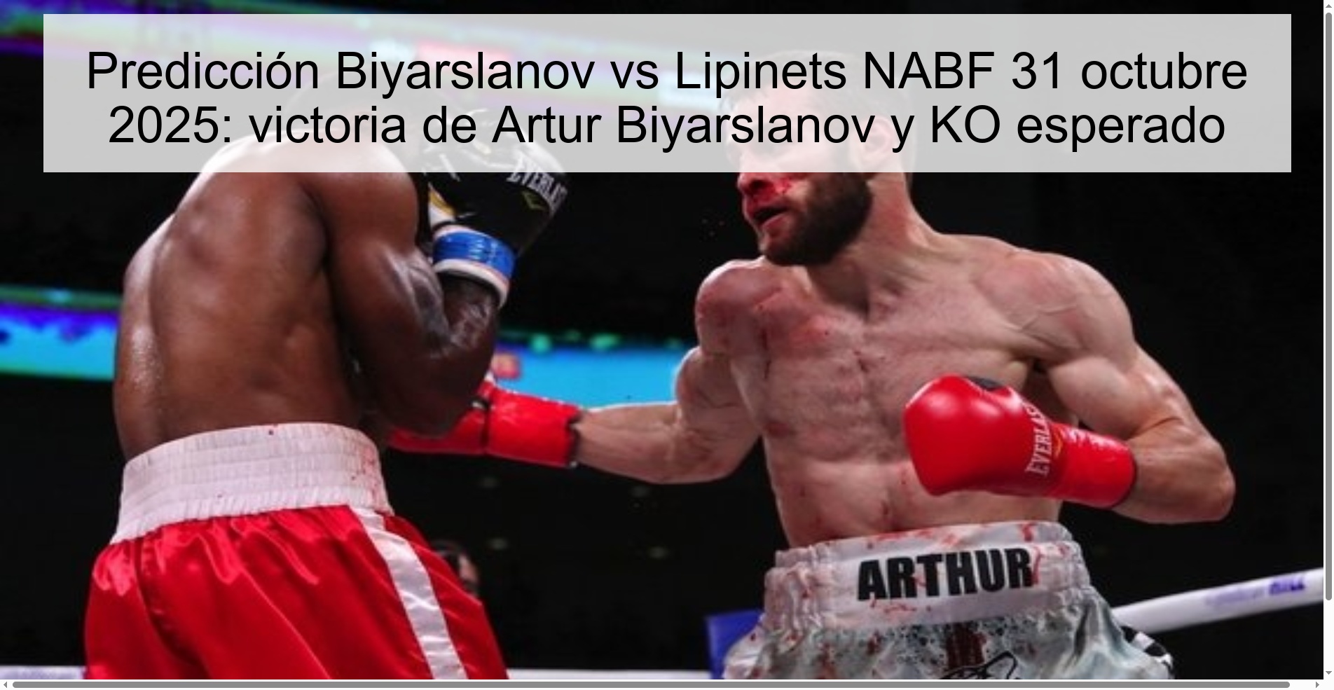 Biyarslanov vs Lipinets NABF Prediction October 31, 2025: Artur Biyarslanov victory and expected KO 1 318416