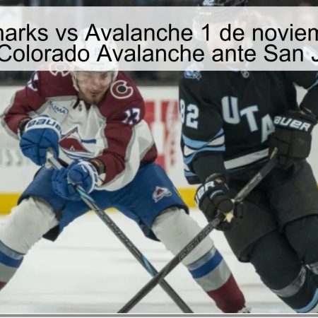 Predicción Sharks vs Avalanche 1 de noviembre de 2025: Victoria de Colorado Avalanche ante San José Sharks