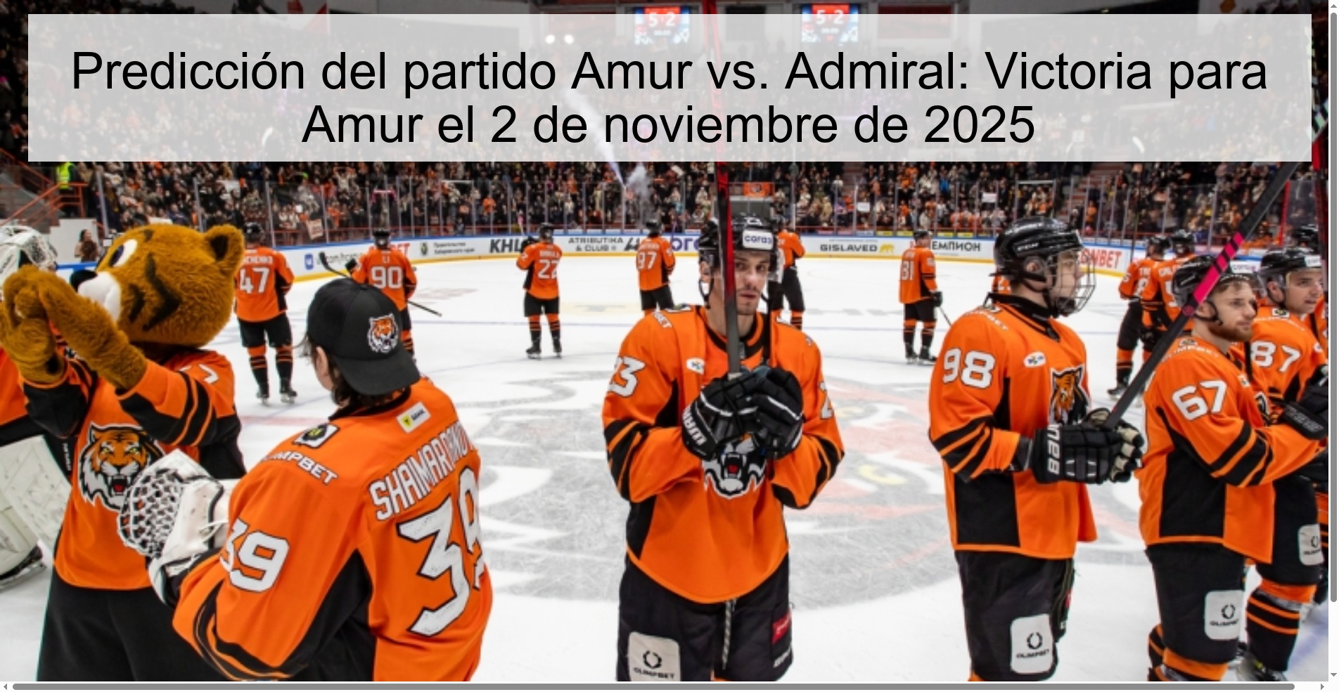 Amur vs. match prediction Admiral: Victory for Amur on November 2, 2025 1 319313