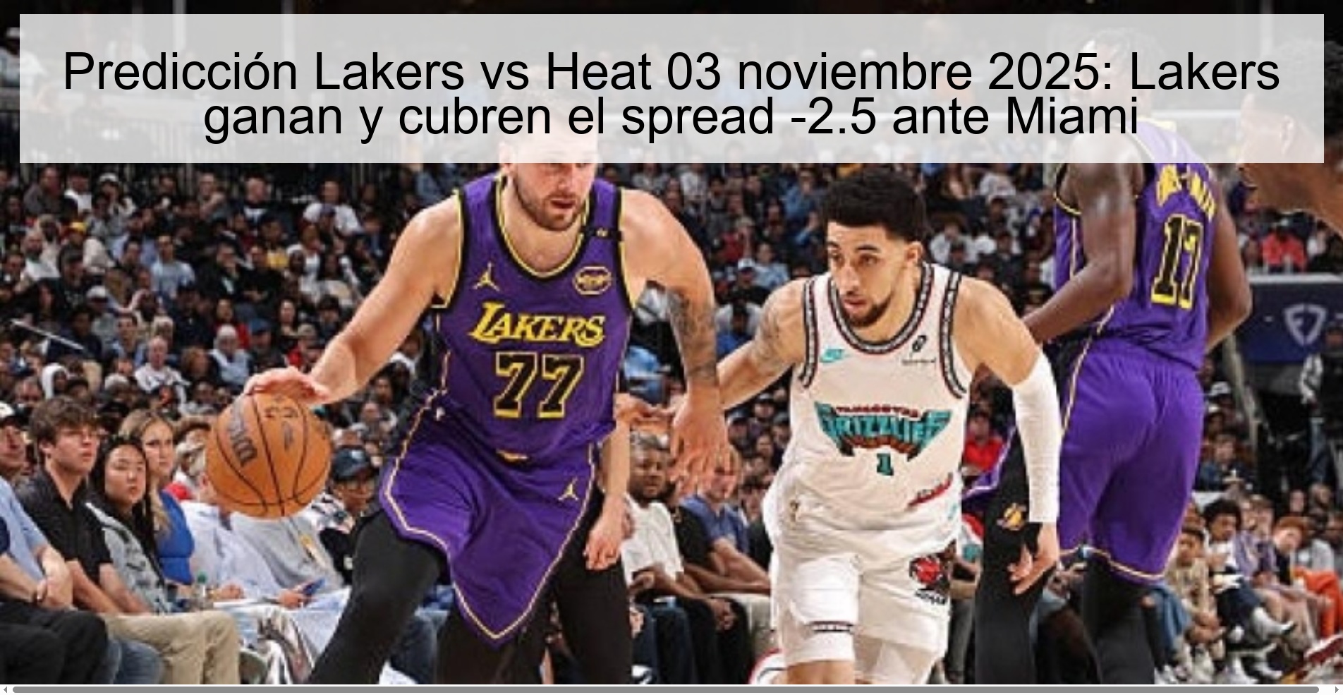 Predicción Lakers vs Heat 03 noviembre 2025: Lakers ganan y cubren el spread -2.5 ante Miami 1 319526