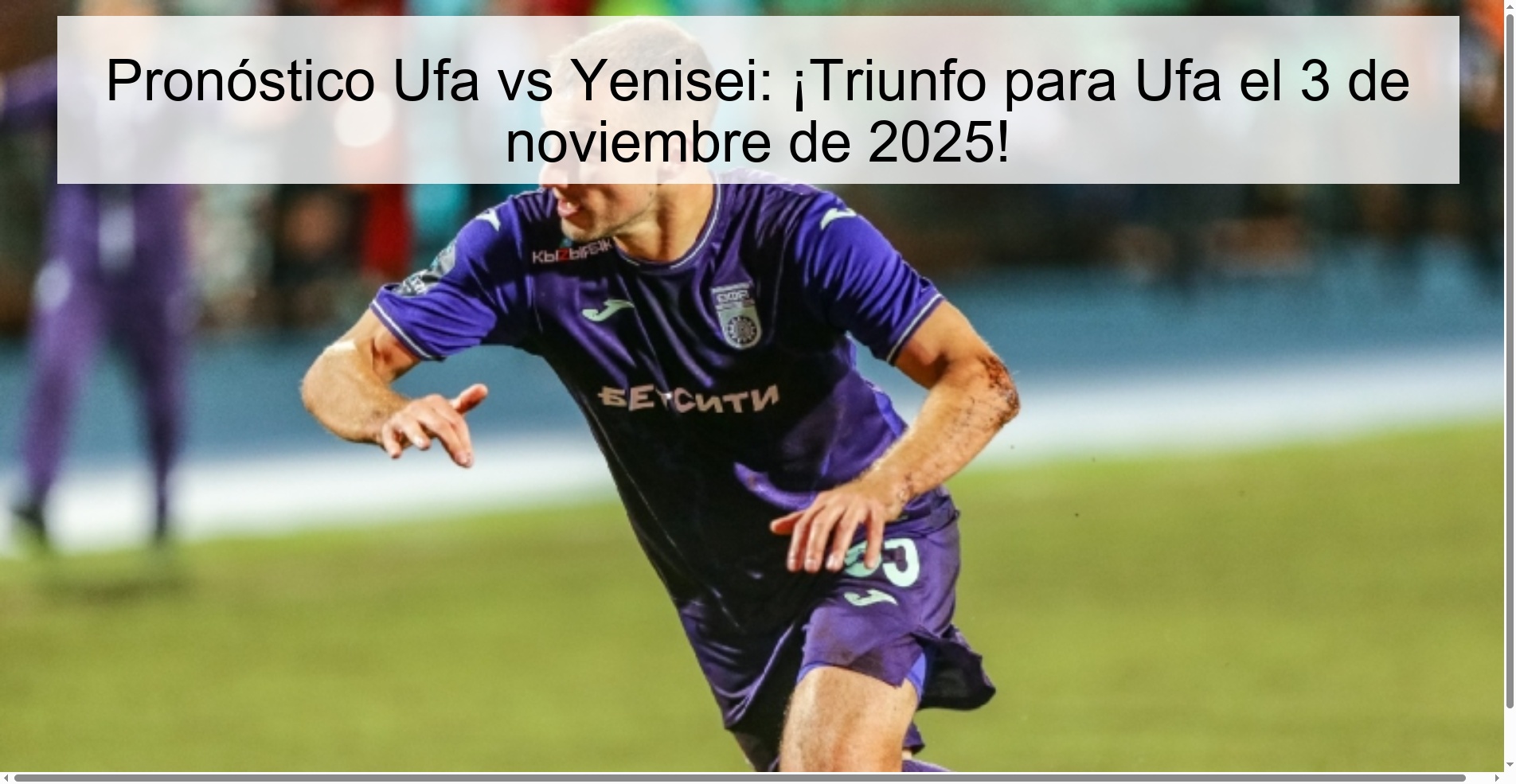Ufa vs Yenisei Prediction: Triumph for Ufa on November 3, 2025! 1 319555