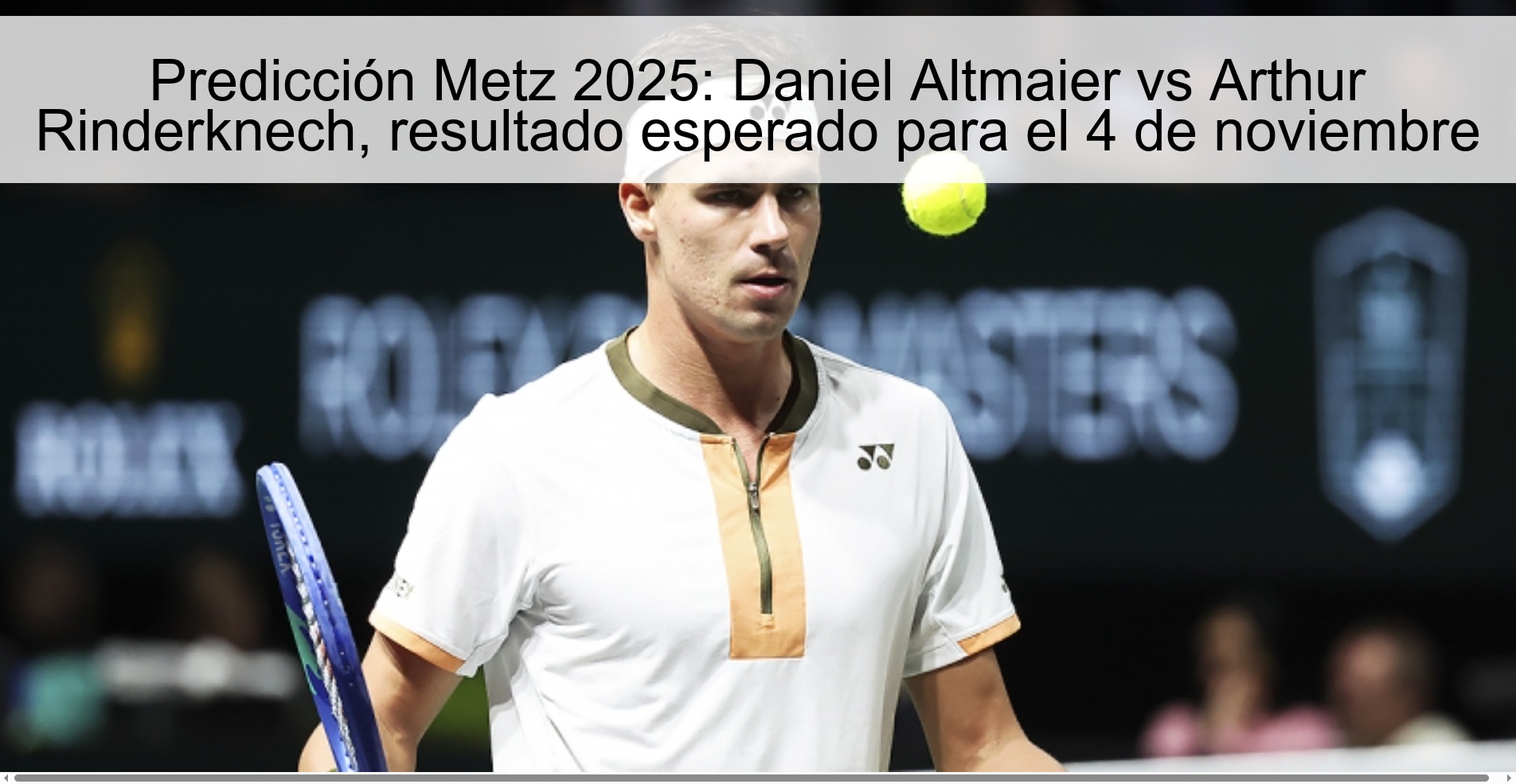 Metz 2025 prediction: Daniel Altmaier vs Arthur Rinderknech, expected result for November 4, 1 319934