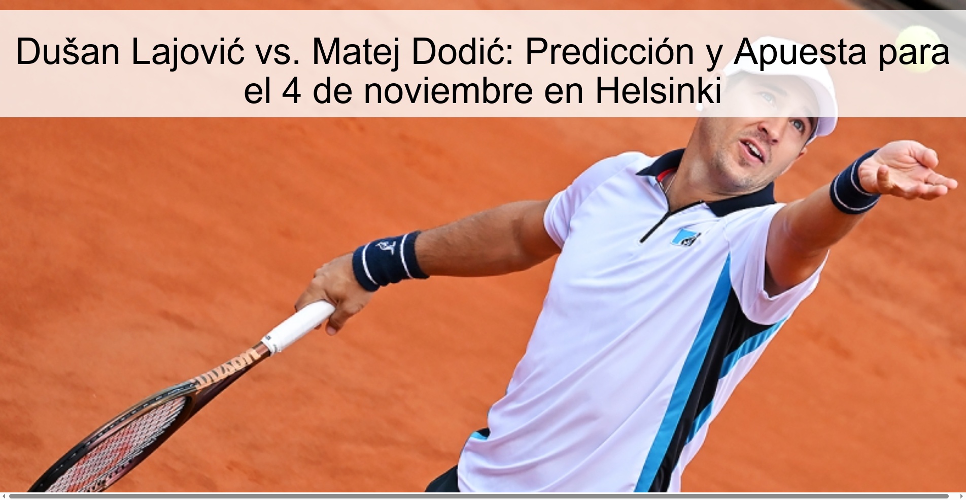 Dušan Lajović vs. Matej Dodić: Prediction and Bet for November 4 in Helsinki 1 320096