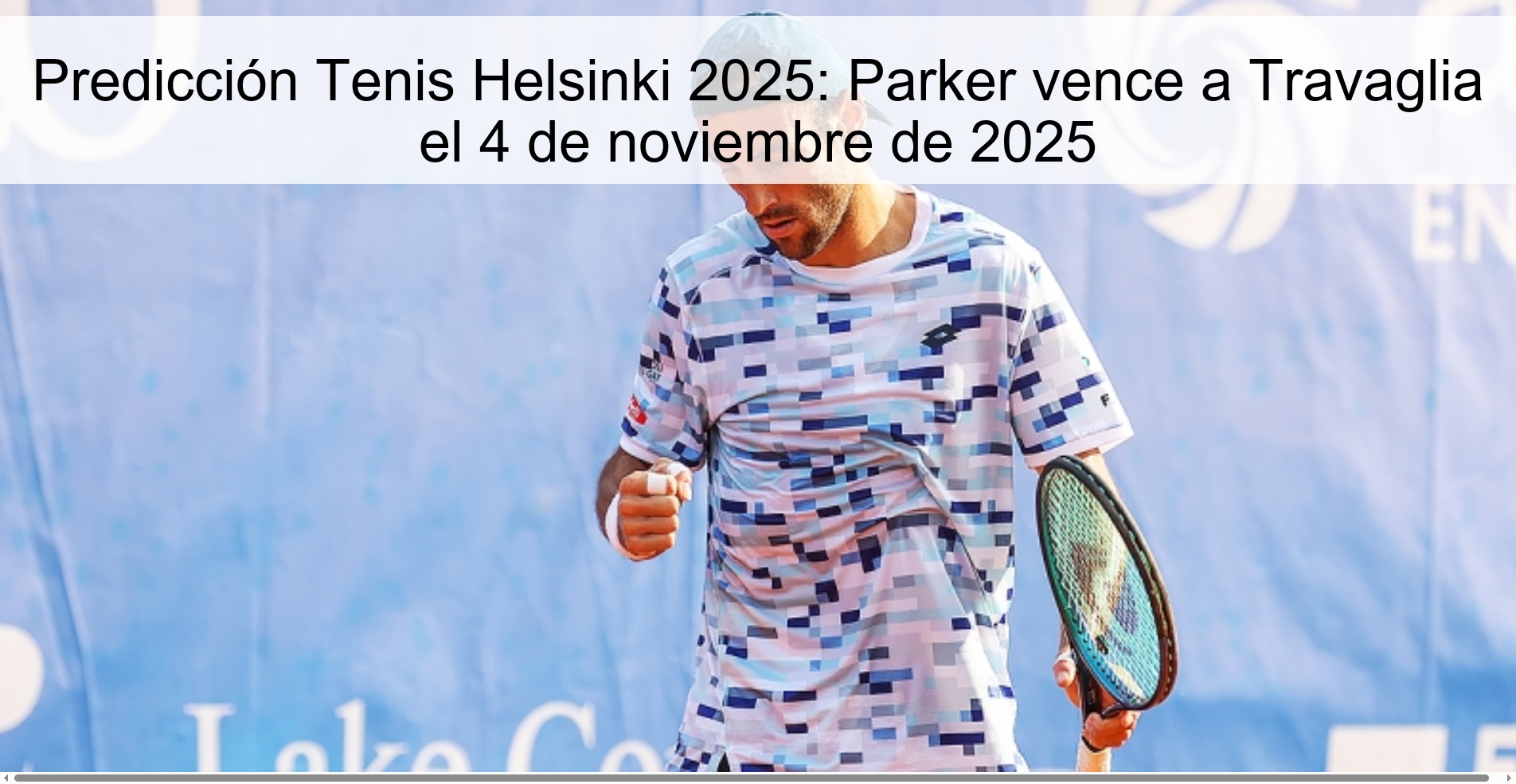 Predicción Tenis Helsinki 2025: Parker vence a Travaglia el 4 de noviembre de 2025 1 320116