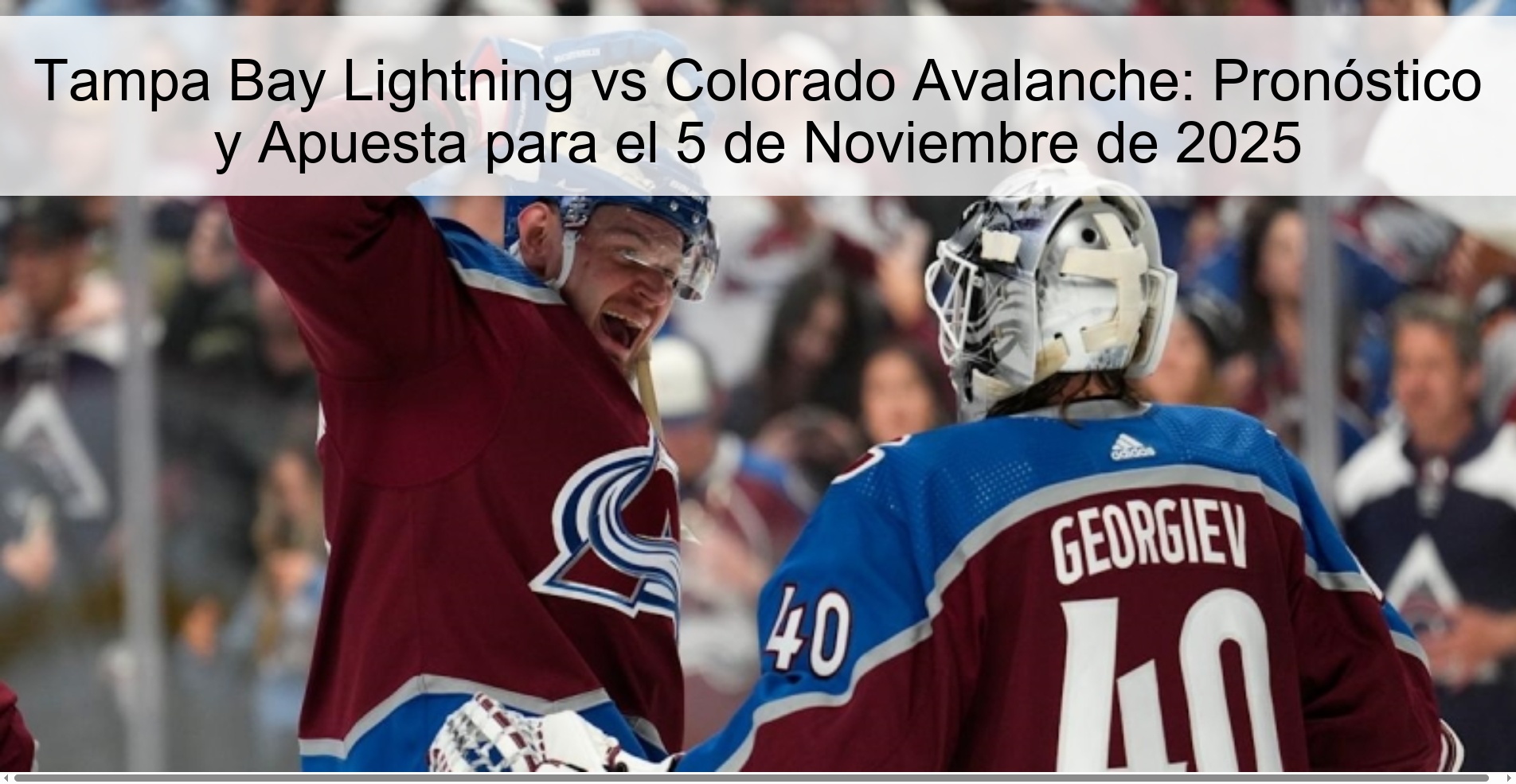 Tampa Bay Lightning vs Colorado Avalanche: Prediction and Bet for November 5, 2025 1 320134