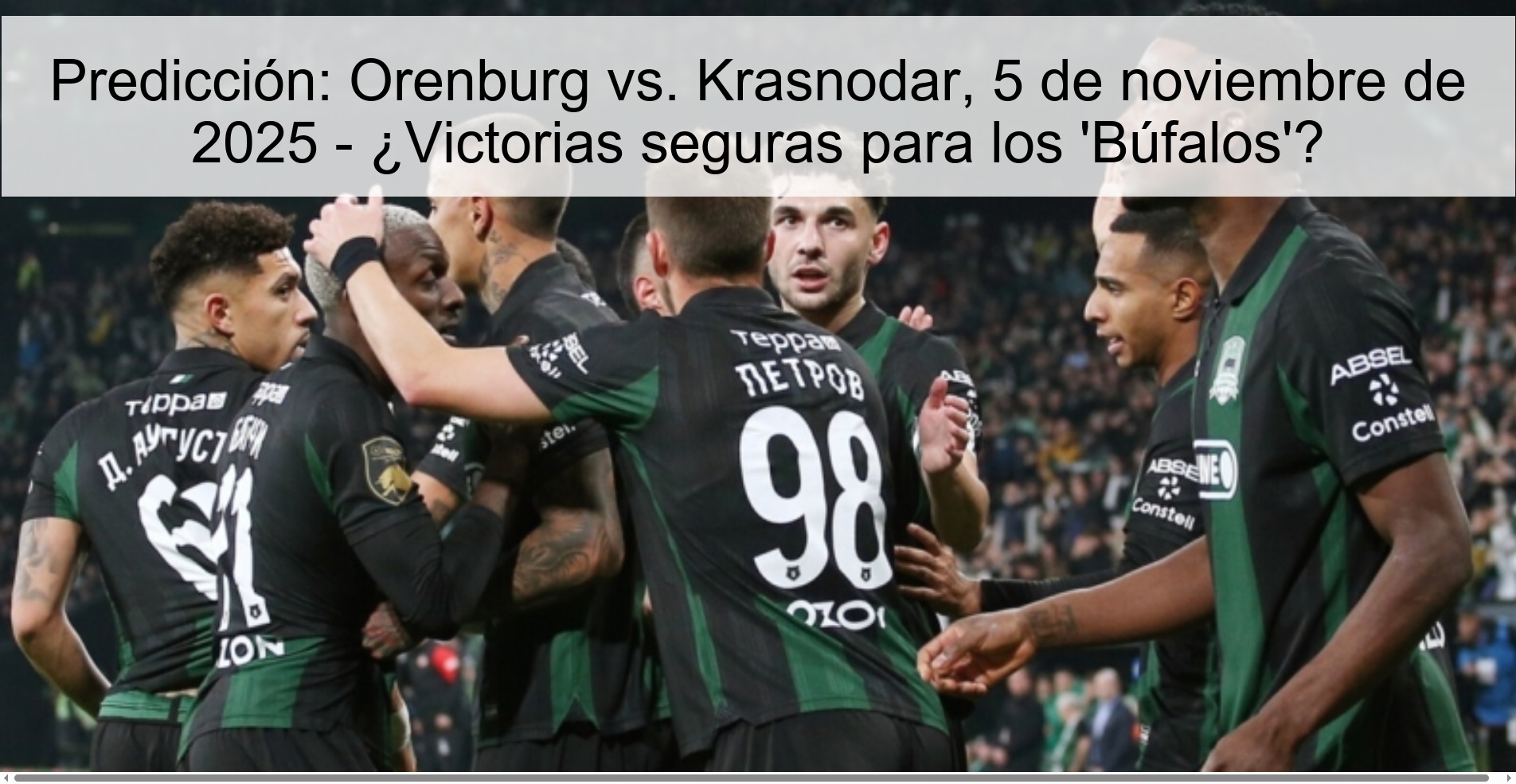 Predicción: Orenburg vs. Krasnodar, 5 de noviembre de 2025 - ¿Victorias seguras para los 'Búfalos'? 1 320279