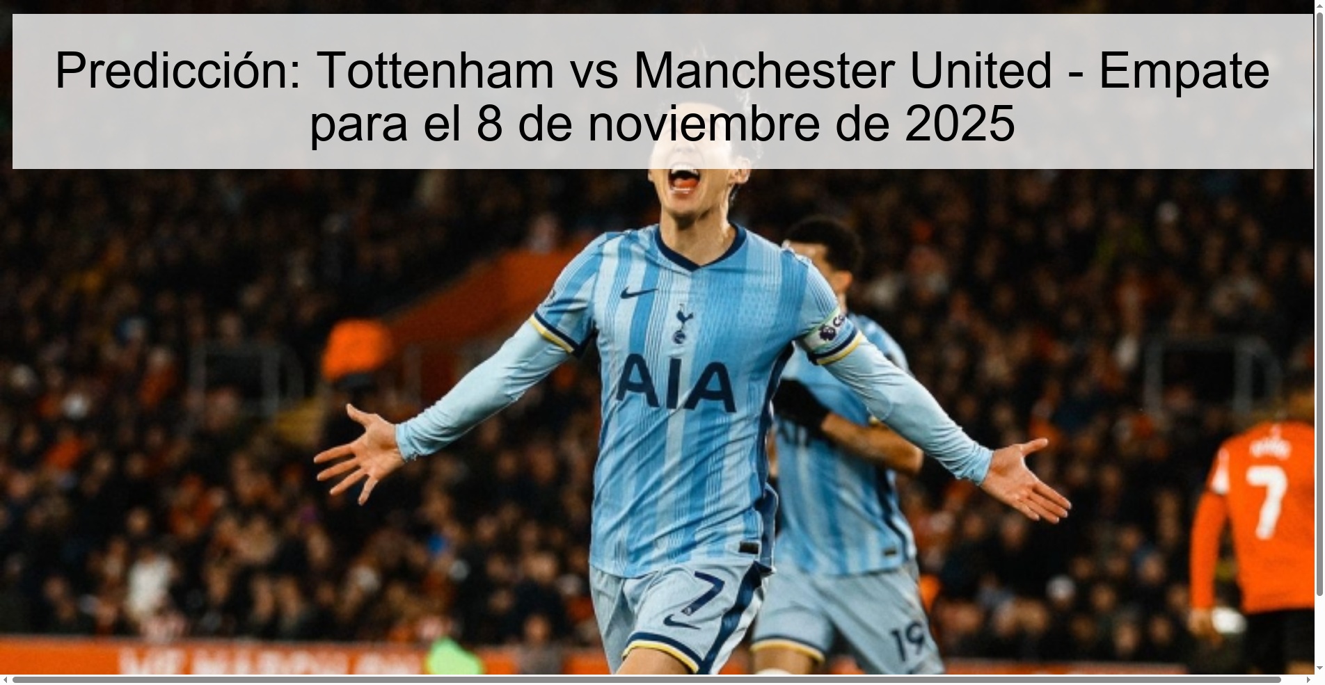 Prediction: Tottenham vs Manchester United - Draw for November 8, 2025 1 321169