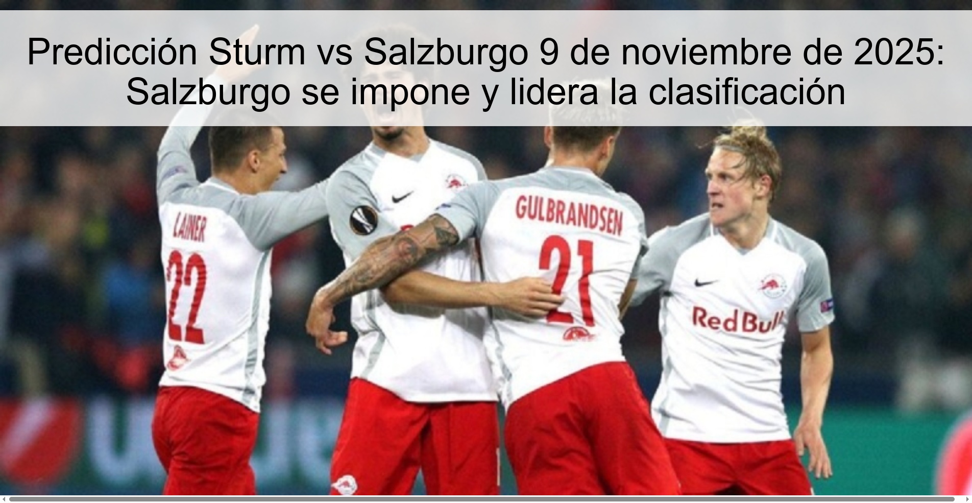 Predicción Sturm vs Salzburgo 9 de noviembre de 2025: Salzburgo se impone y lidera la clasificación 1 321914