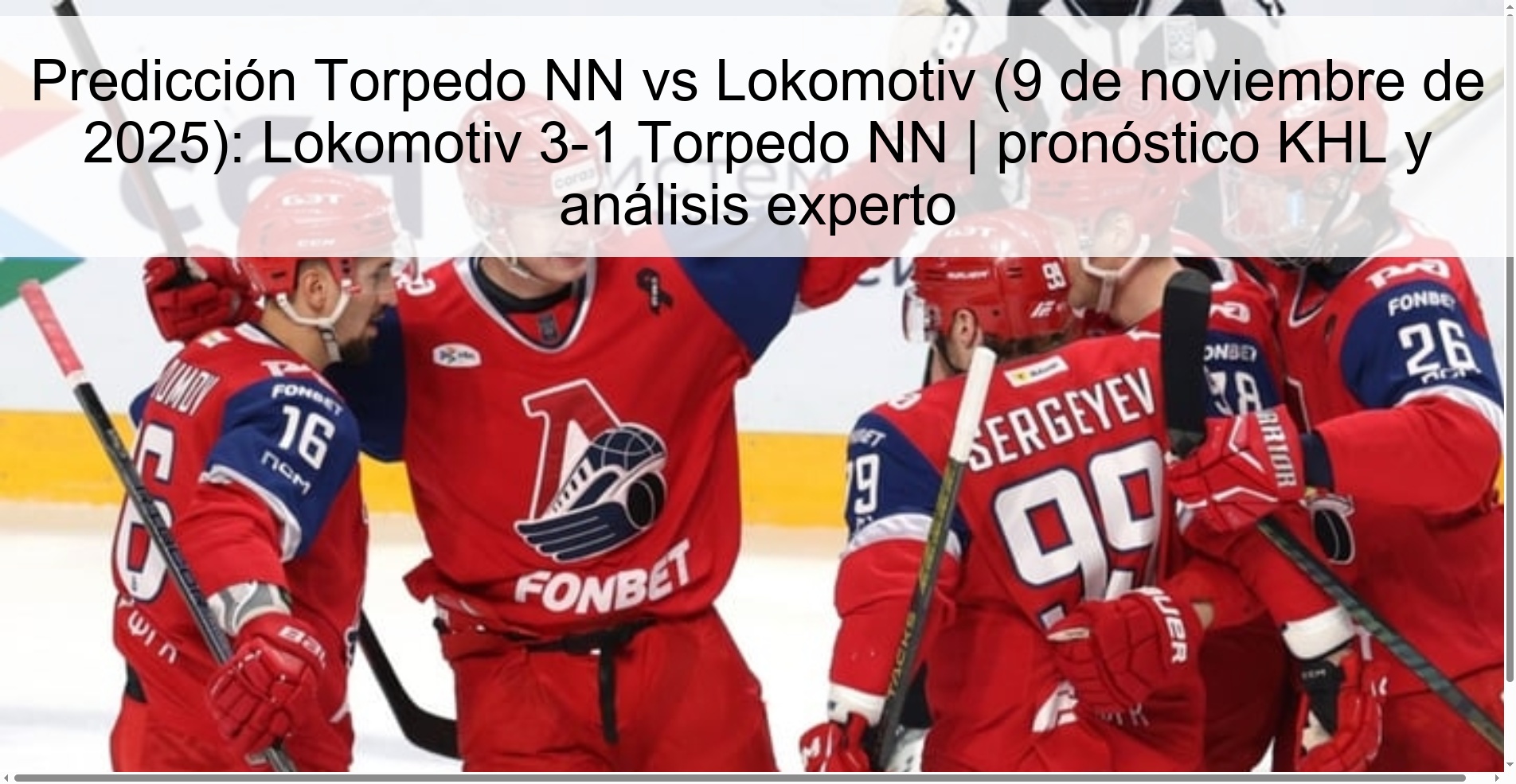 Torpedo NN vs Lokomotiv Prediction (November 9, 2025): Lokomotiv 3-1 Torpedo NN | KHL forecast and expert analysis 1 322169