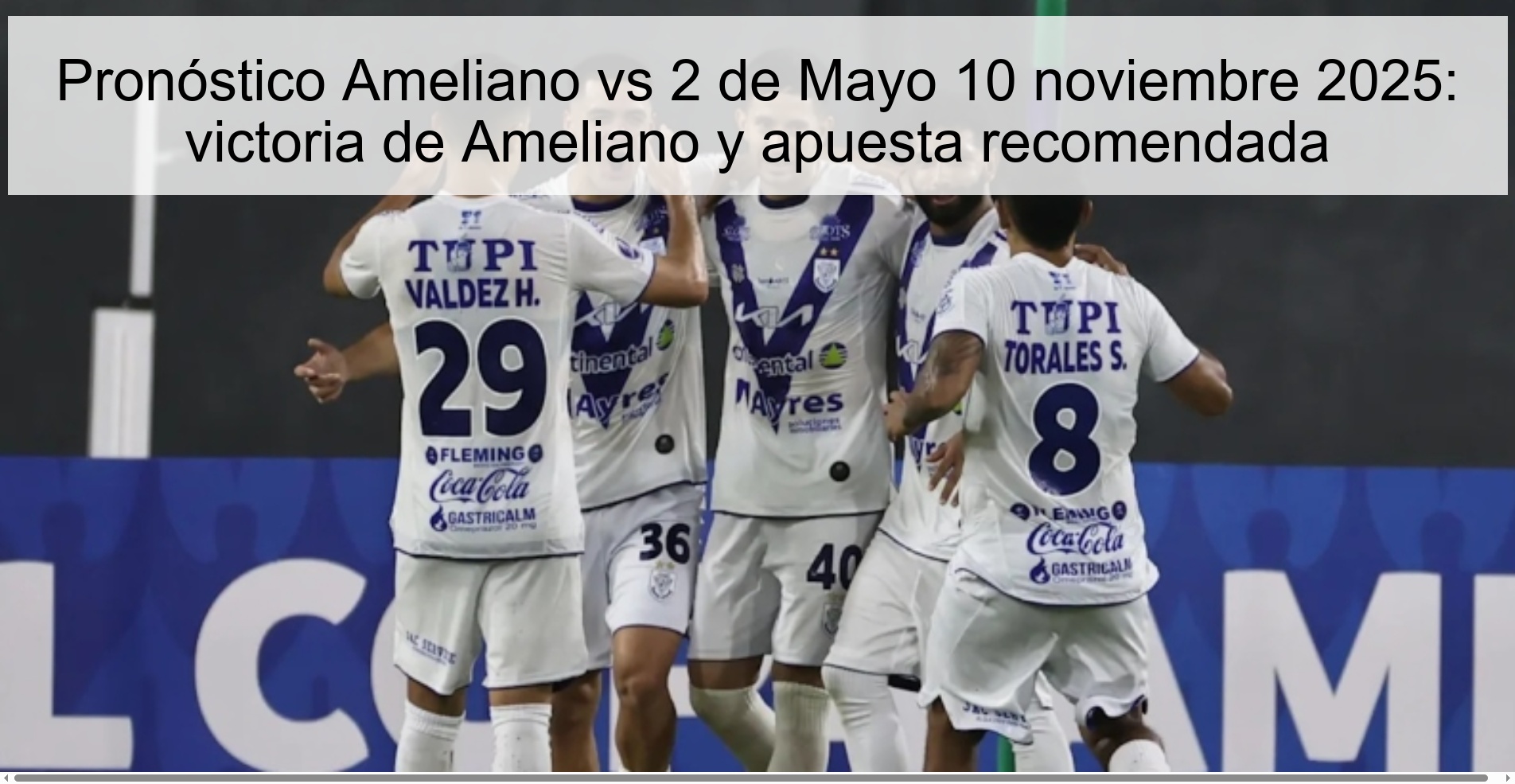 Pronóstico Ameliano vs 2 de Mayo 10 noviembre 2025: victoria de Ameliano y apuesta recomendada 1 322401