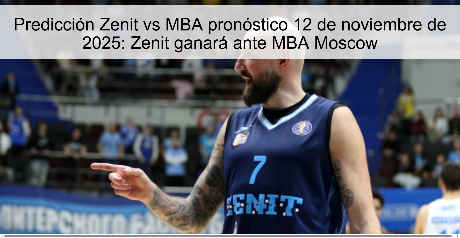 Zenit vs MBA prediction November 12, 2025: Zenit will win against MBA Moscow 1 322800