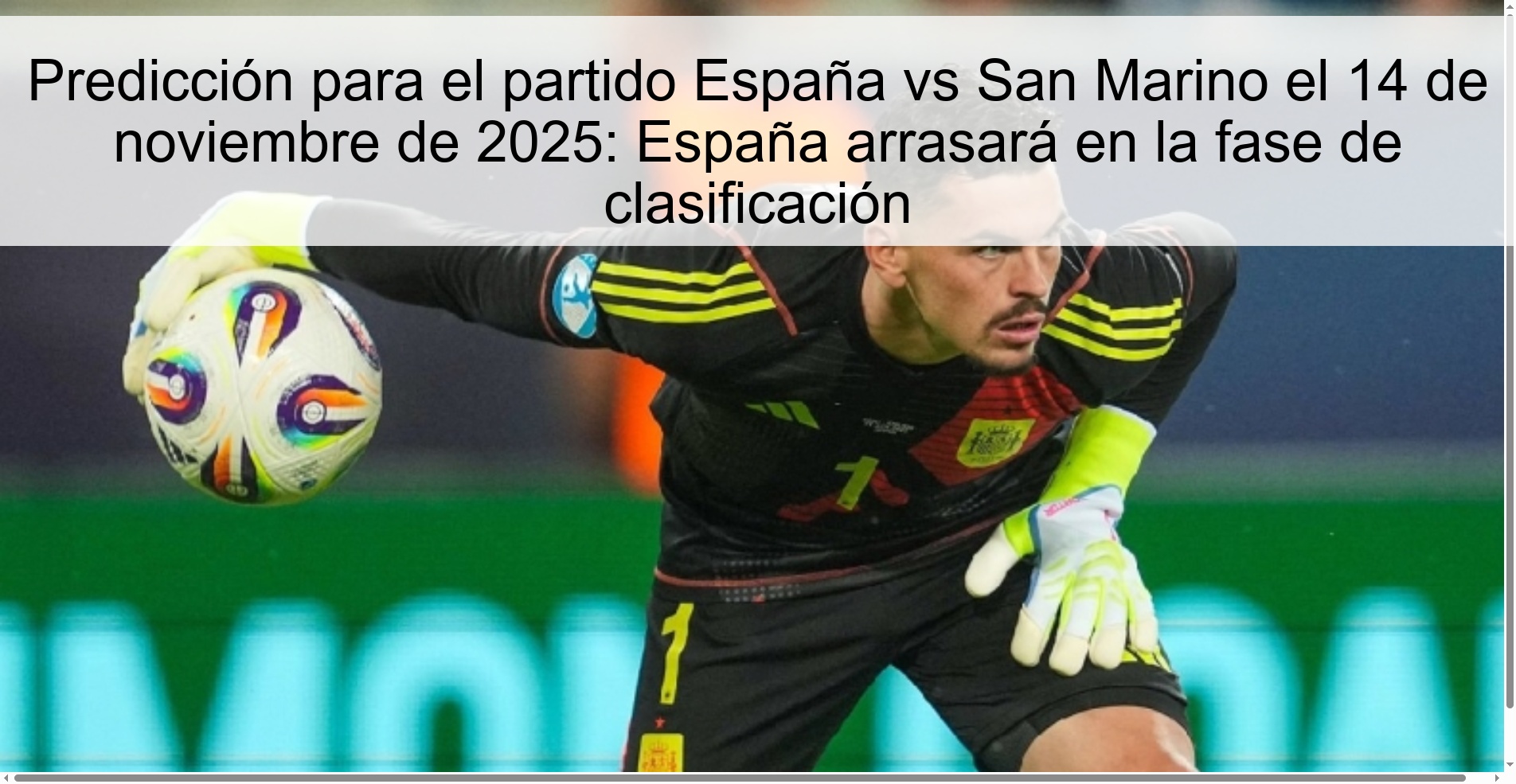 Predicción para el partido España vs San Marino el 14 de noviembre de 2025: España arrasará en la fase de clasificación 1 323539