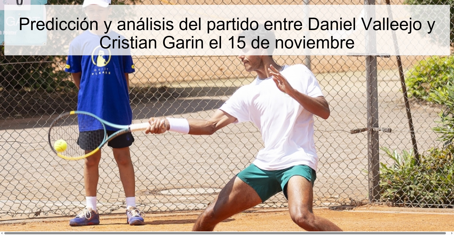 Prediction and analysis of the match between Daniel Valleejo and Cristian Garin on November 15 1 323703