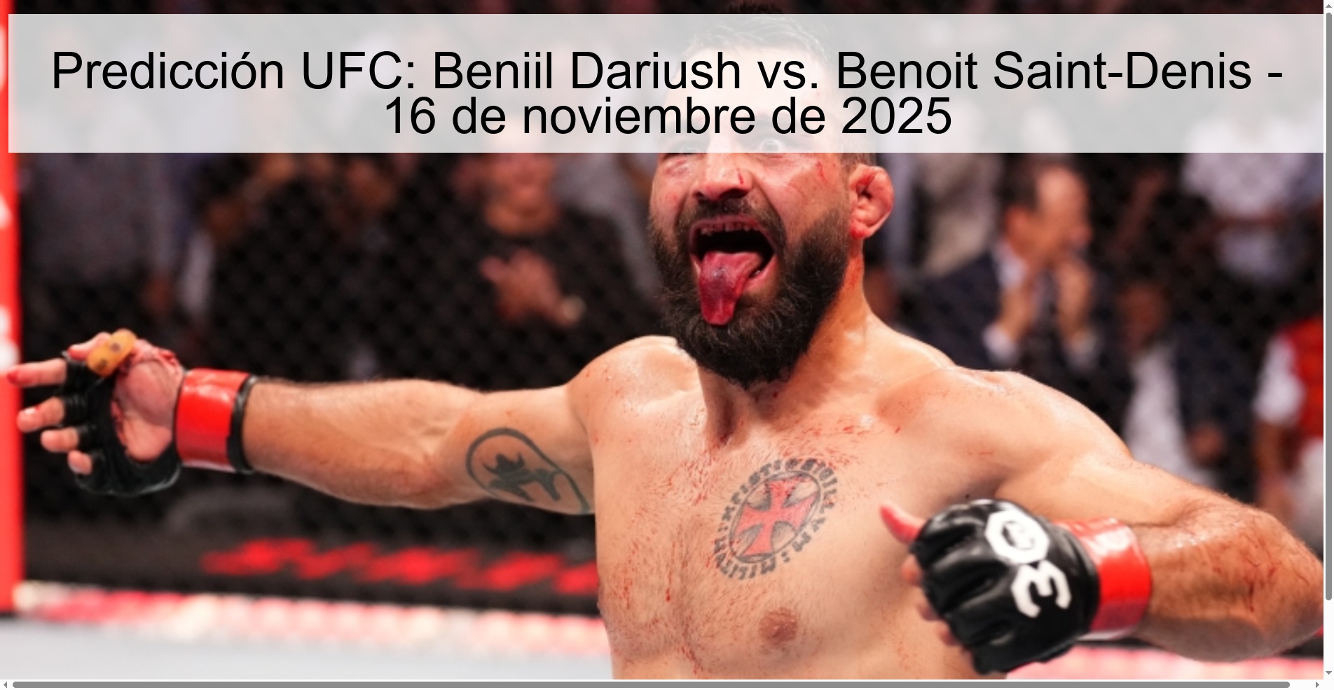 UFC Prediction: Beniil Dariush vs. Benoit Saint-Denis - November 16, 2025 1 323749 1