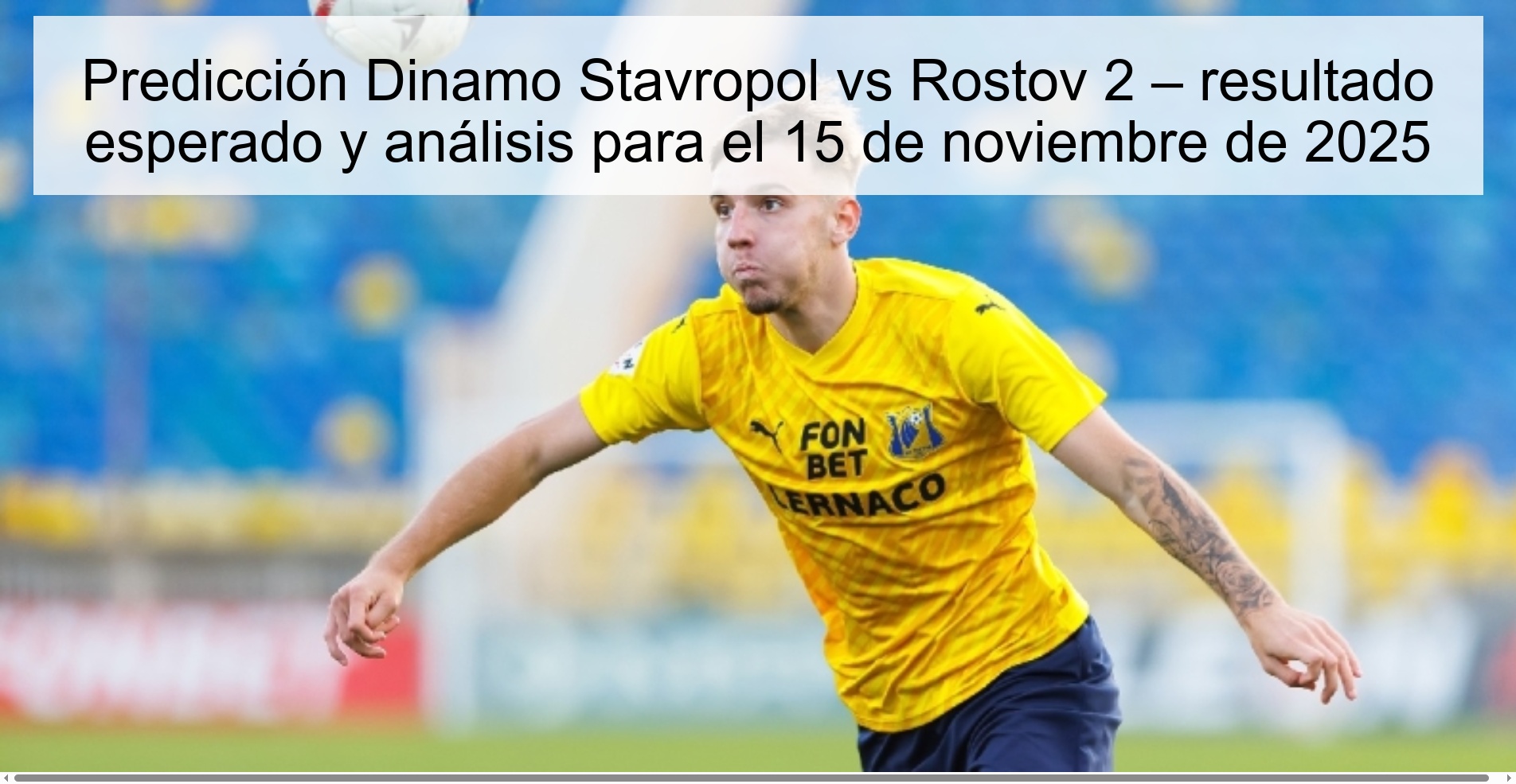 Dinamo Stavropol vs Rostov 2 prediction – expected result and analysis for November 15, 2025 1 323770