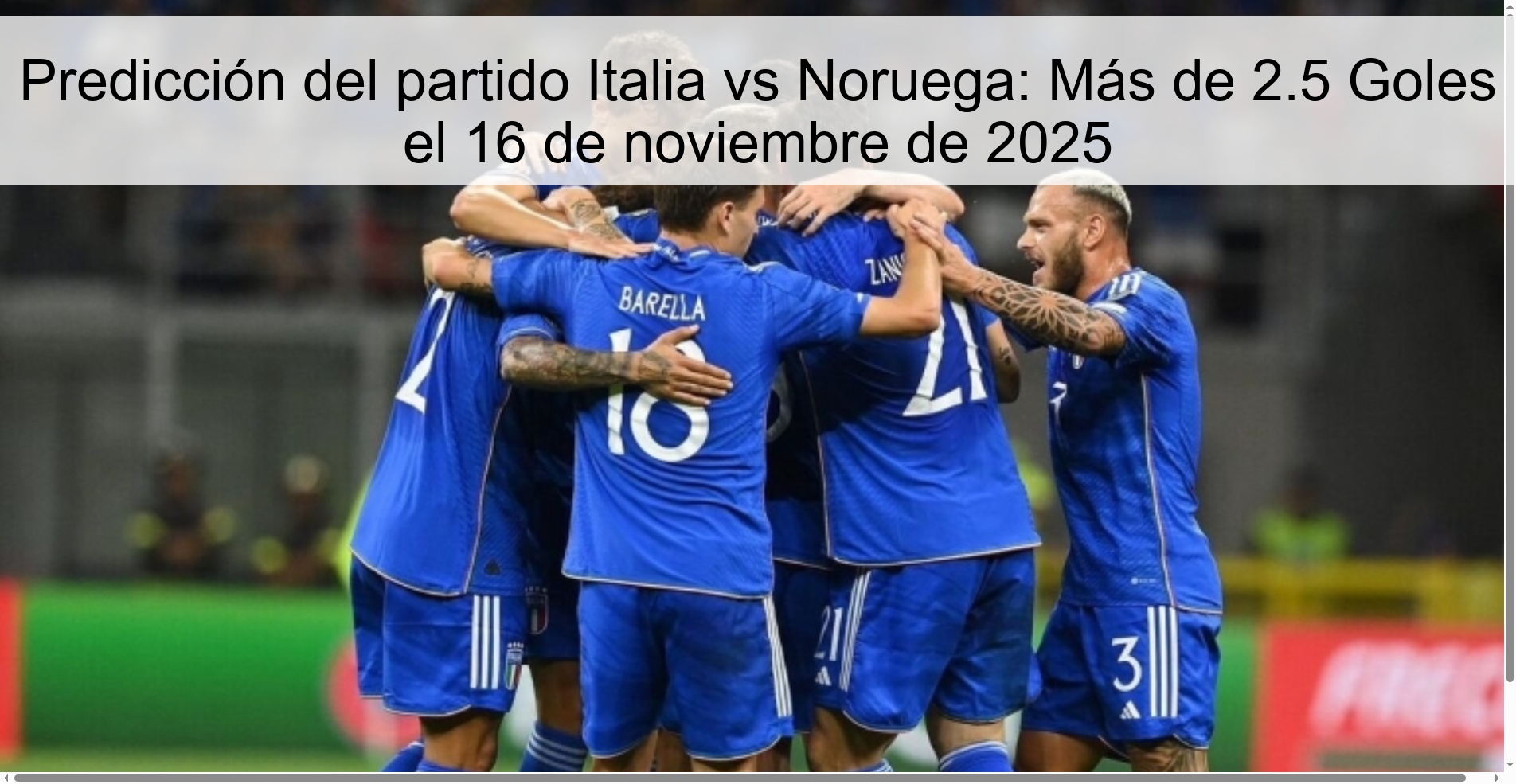 Italy vs Norway match prediction: Over 2.5 Goals on November 16, 2025 1 324125