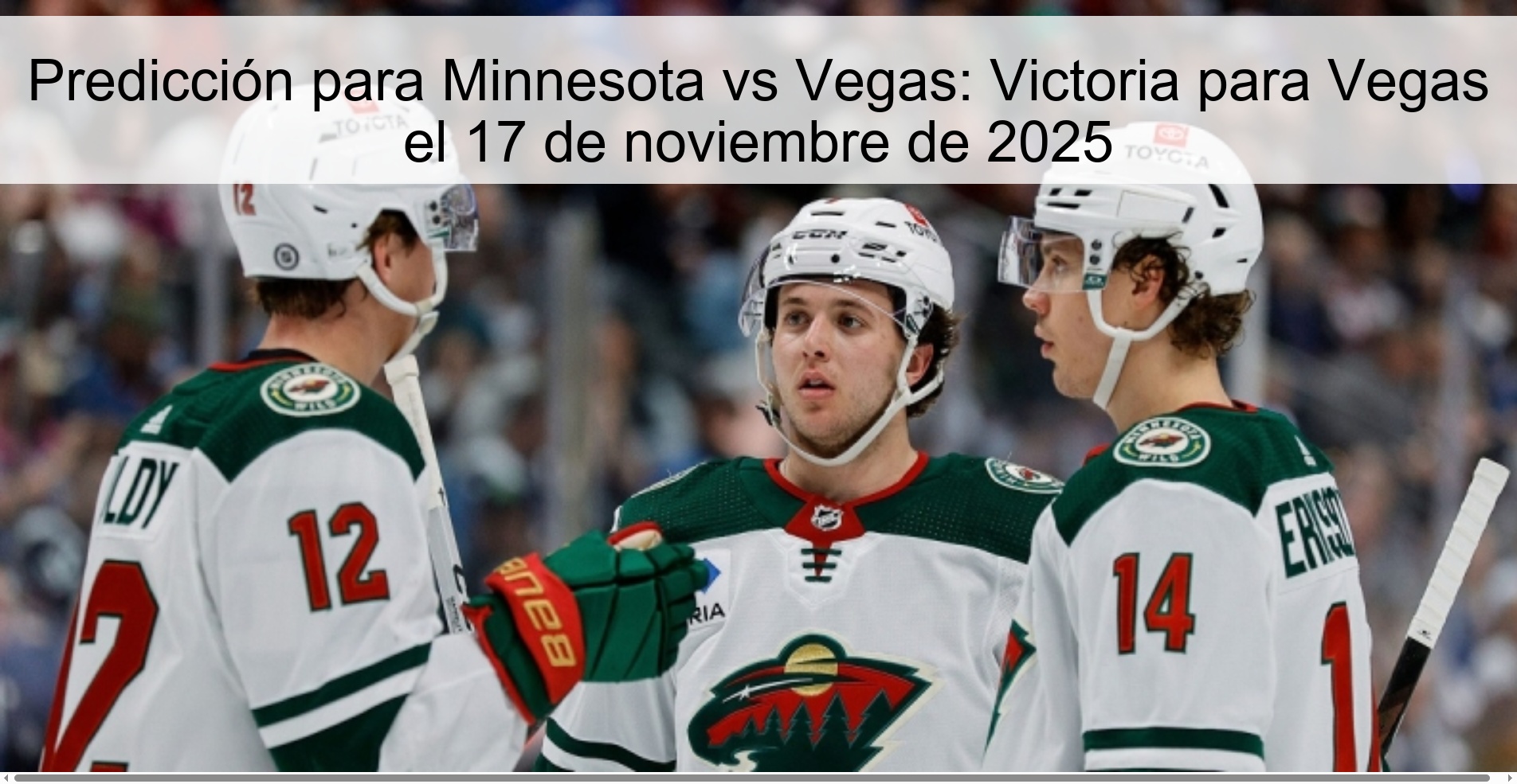 Predicción para Minnesota vs Vegas: Victoria para Vegas el 17 de noviembre de 2025 1 324362