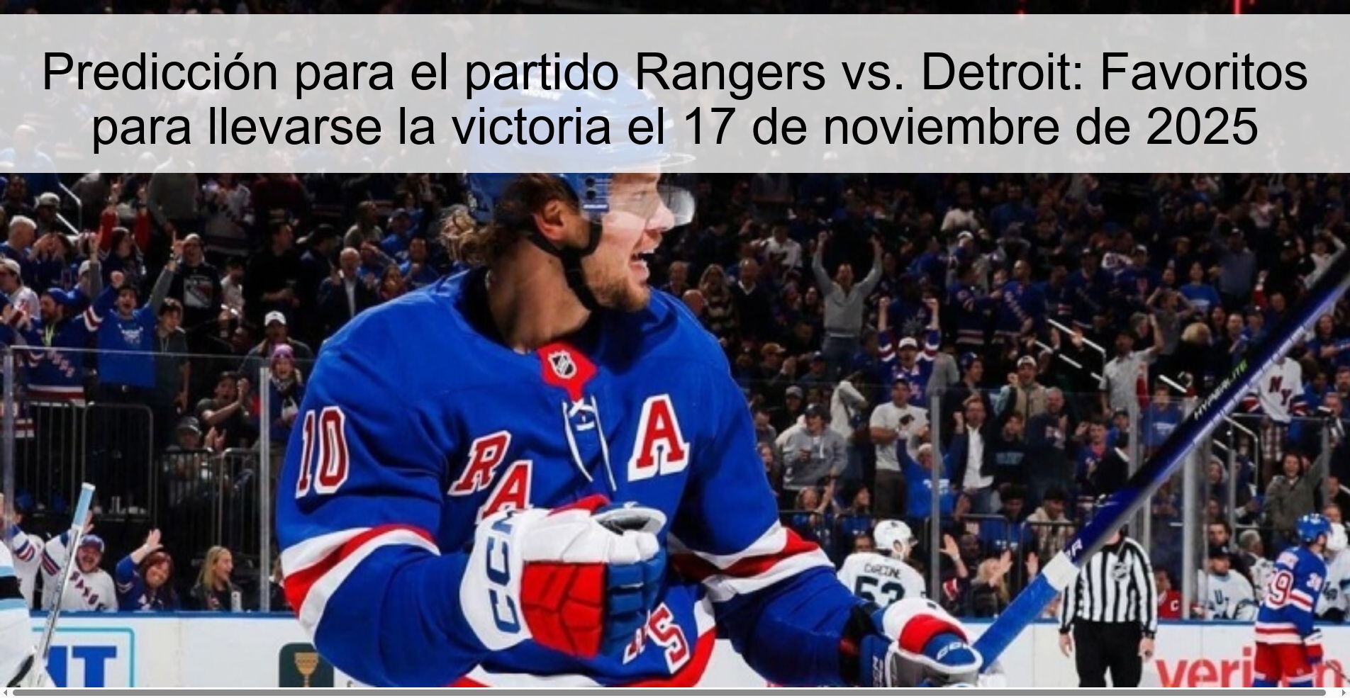 Predicción para el partido Rangers vs. Detroit: Favoritos para llevarse la victoria el 17 de noviembre de 2025 1 324367