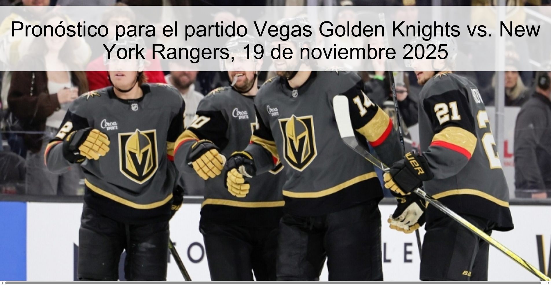 Pronóstico para el partido Vegas Golden Knights vs. New York Rangers, 19 de noviembre 2025 1 324996