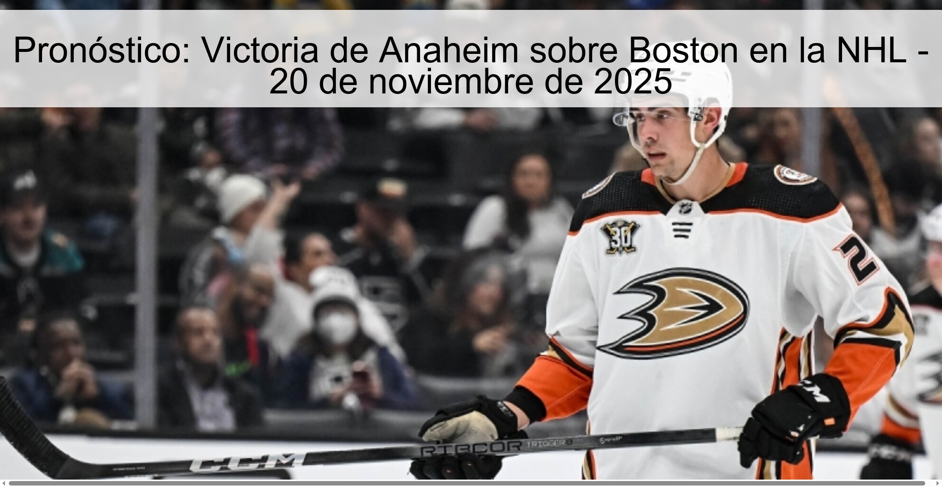 Prediction: Anaheim win over Boston in the NHL - November 20, 2025 1 325287