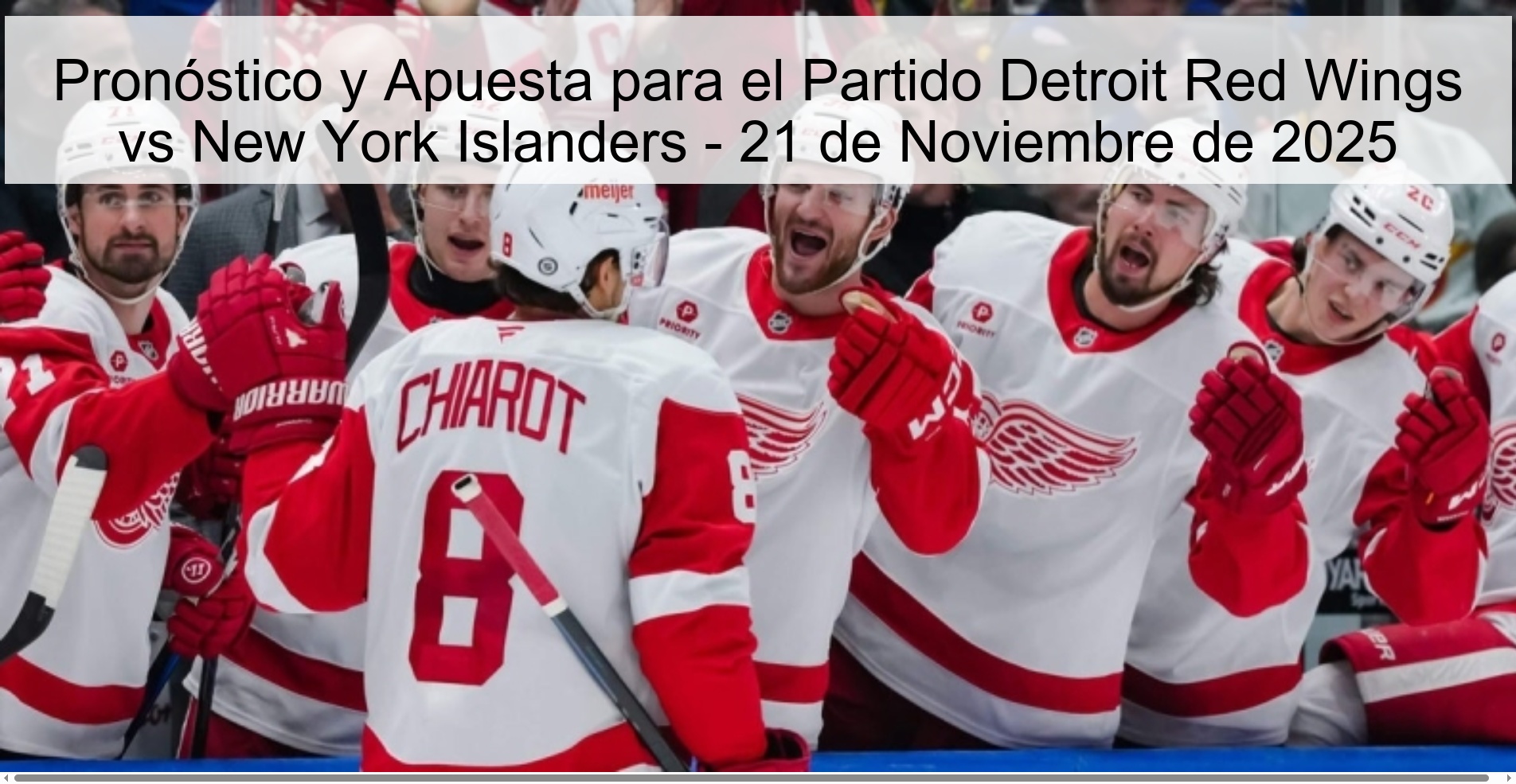 Pronóstico y Apuesta para el Partido Detroit Red Wings vs New York Islanders - 21 de Noviembre de 2025 1 325434