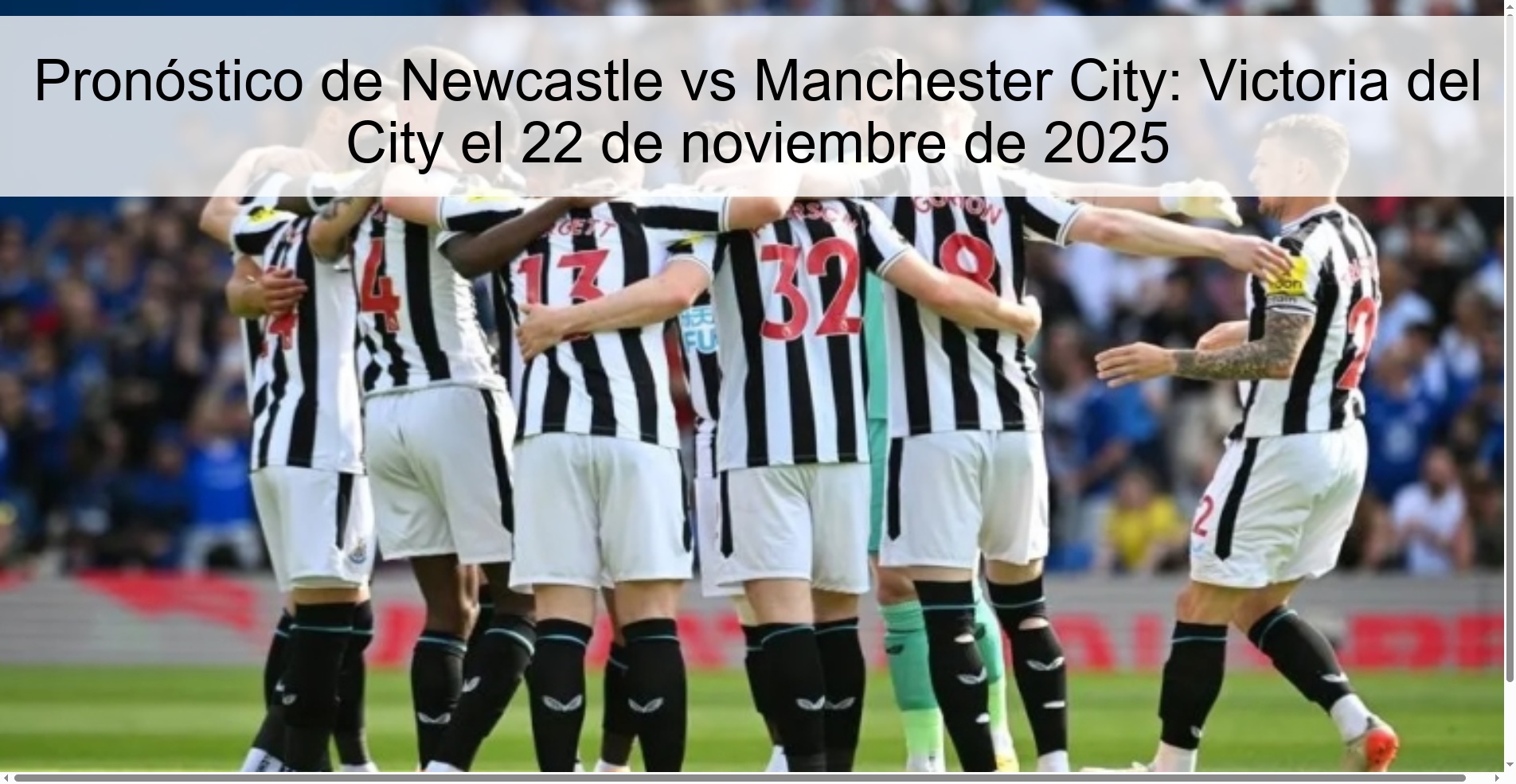 Newcastle vs Manchester City Prediction: City win on November 22, 2025 1 325660