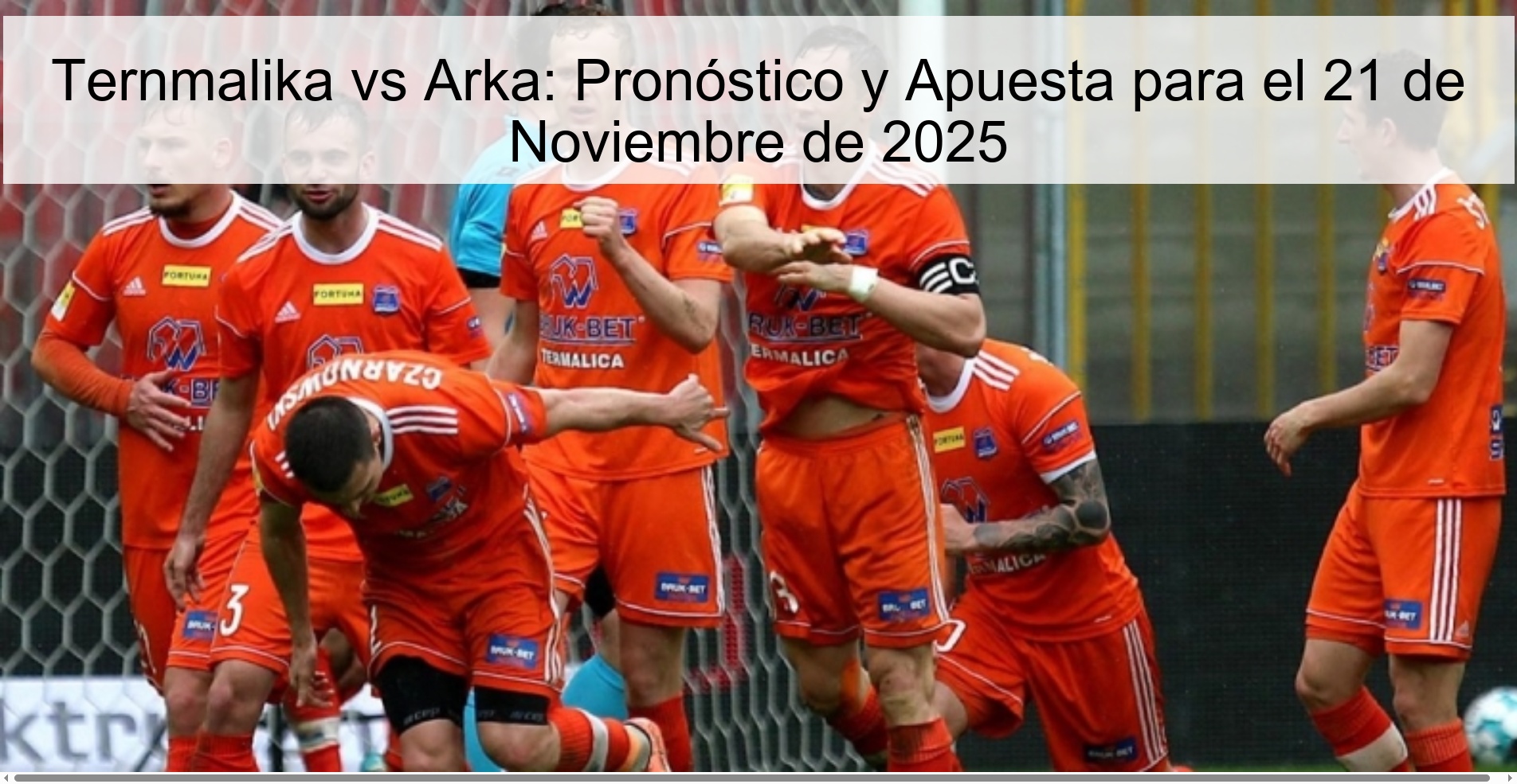 Ternmalika vs Arka: Prediction and Bet for November 21, 2025 1 325725