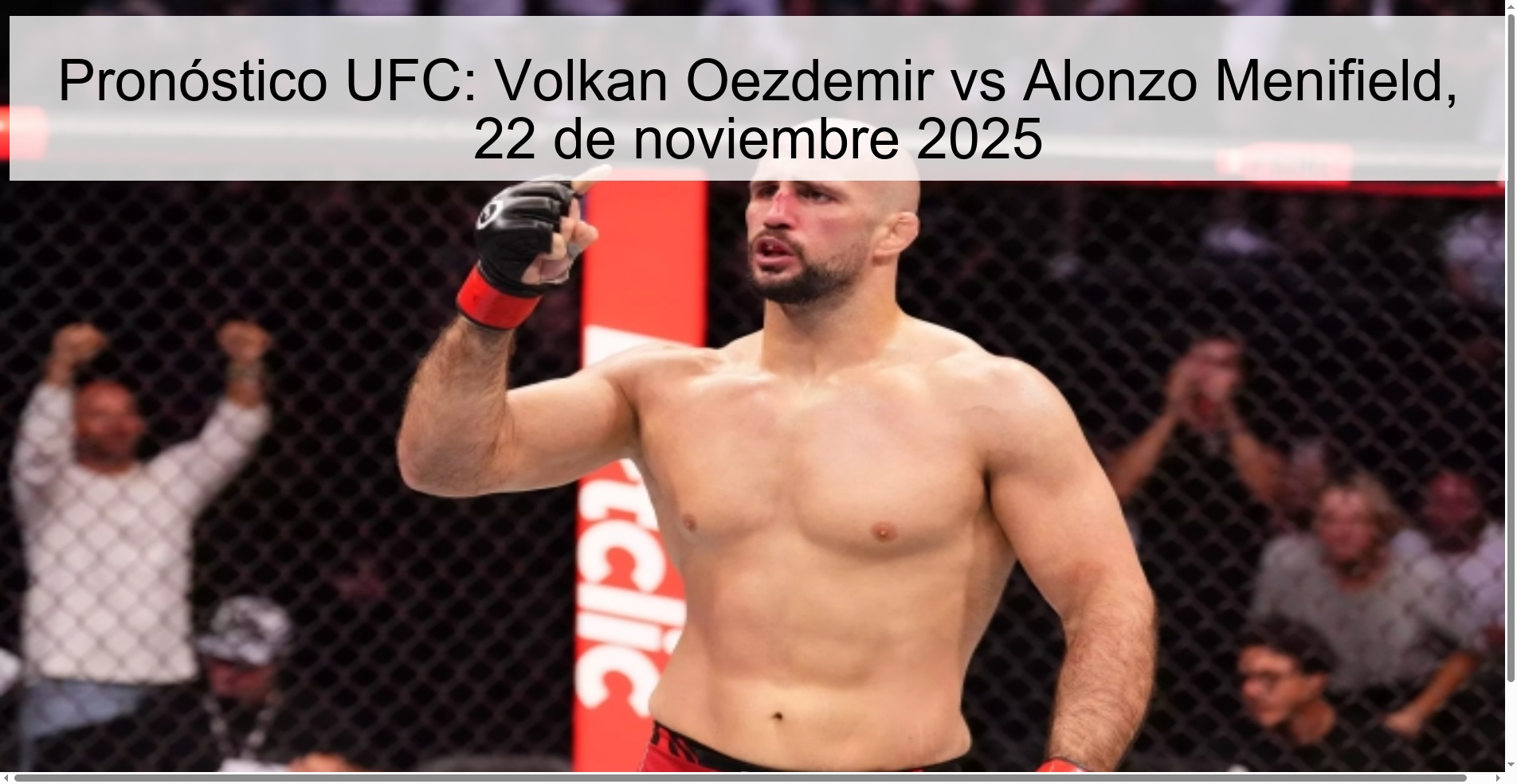 Pronóstico UFC: Volkan Oezdemir vs Alonzo Menifield, 22 de noviembre 2025 1 326094