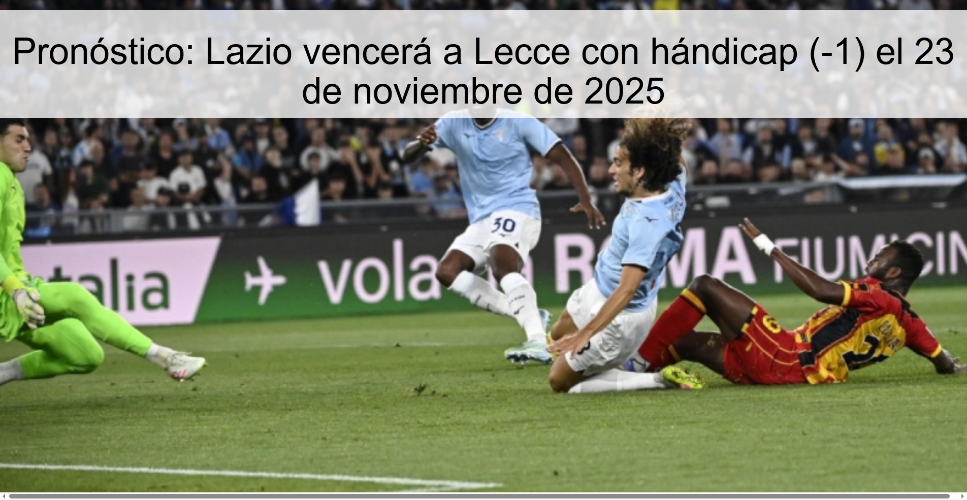 Prediction: Lazio will beat Lecce with a handicap (-1) on November 23, 2025 1 326118