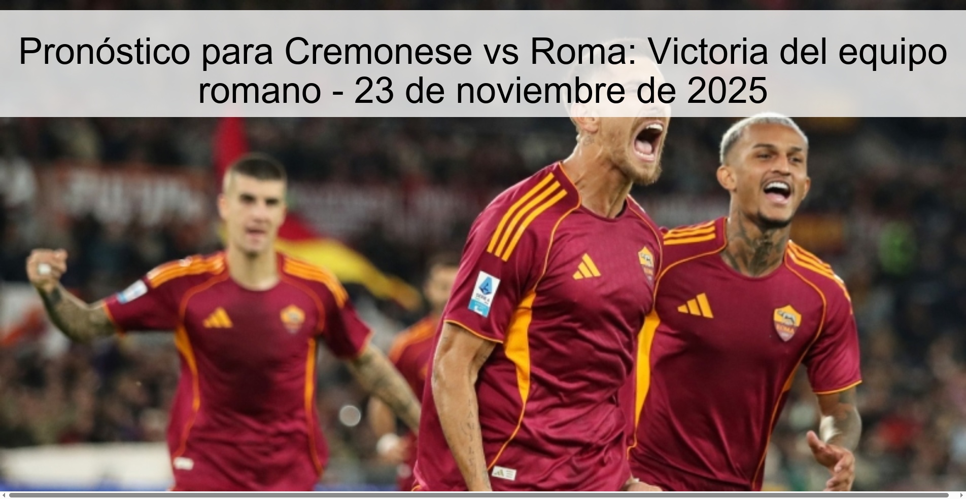 Prediction for Cremonese vs Roma: Victory of the Roman team - November 23, 2025 1 326601