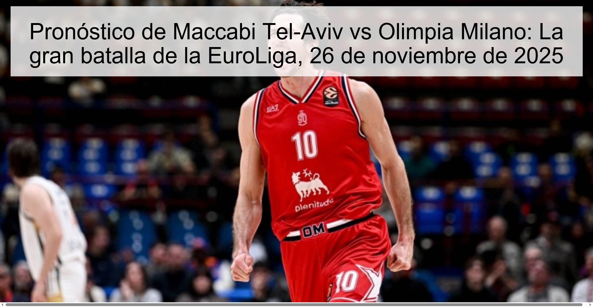 Maccabi Tel-Aviv vs Olimpia Milano Prediction: The great battle of the EuroLeague, November 26, 2025 1 327258