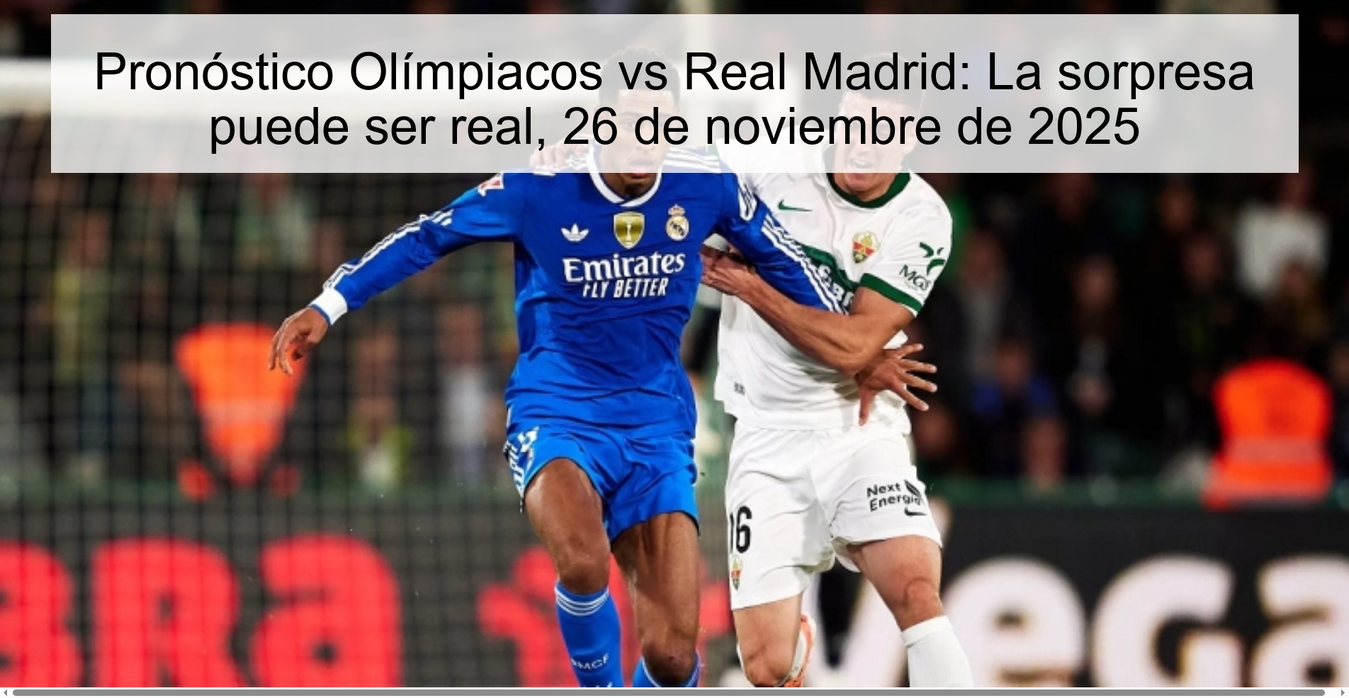 Olímpiacos vs Real Madrid Prediction: The surprise can be real, November 26, 2025 1 327627