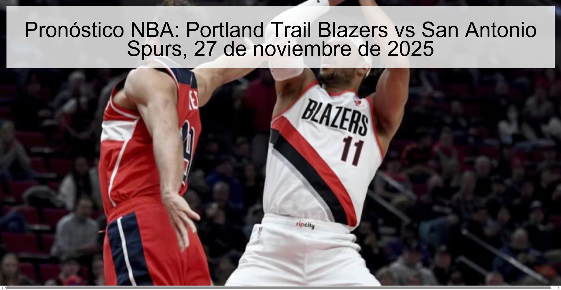NBA Prediction: Portland Trail Blazers vs San Antonio Spurs, November 27, 2025 1 327773