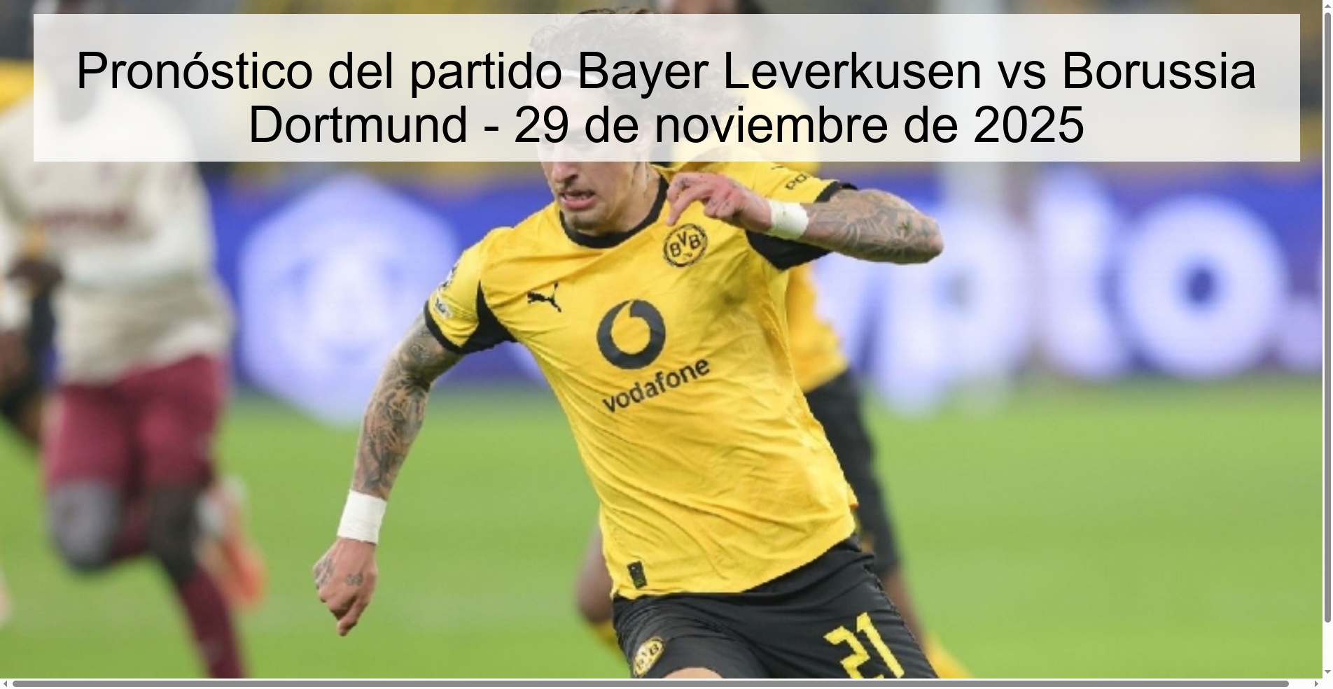Pronóstico del partido Bayer Leverkusen vs Borussia Dortmund - 29 de noviembre de 2025 1 328523