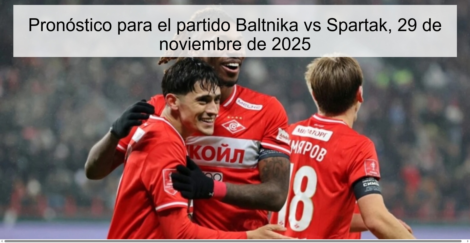 Prediction for the match Baltnika vs Spartak, November 29, 2025 1 328710